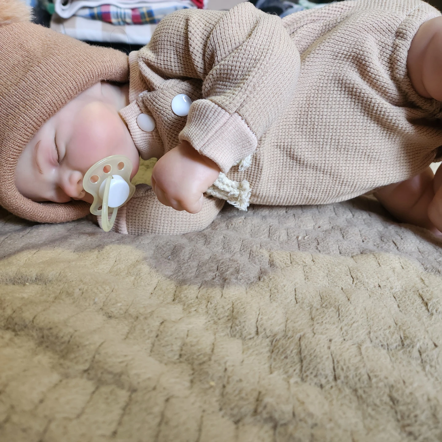 Realistic Reborn Baby Doll with Outfit and Pacifier