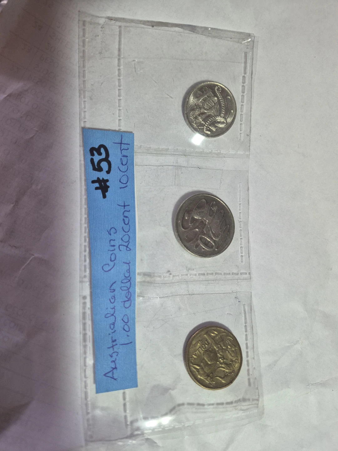 Australian Coins - 10 Cent, 20 Cent, and 1 Dollar
