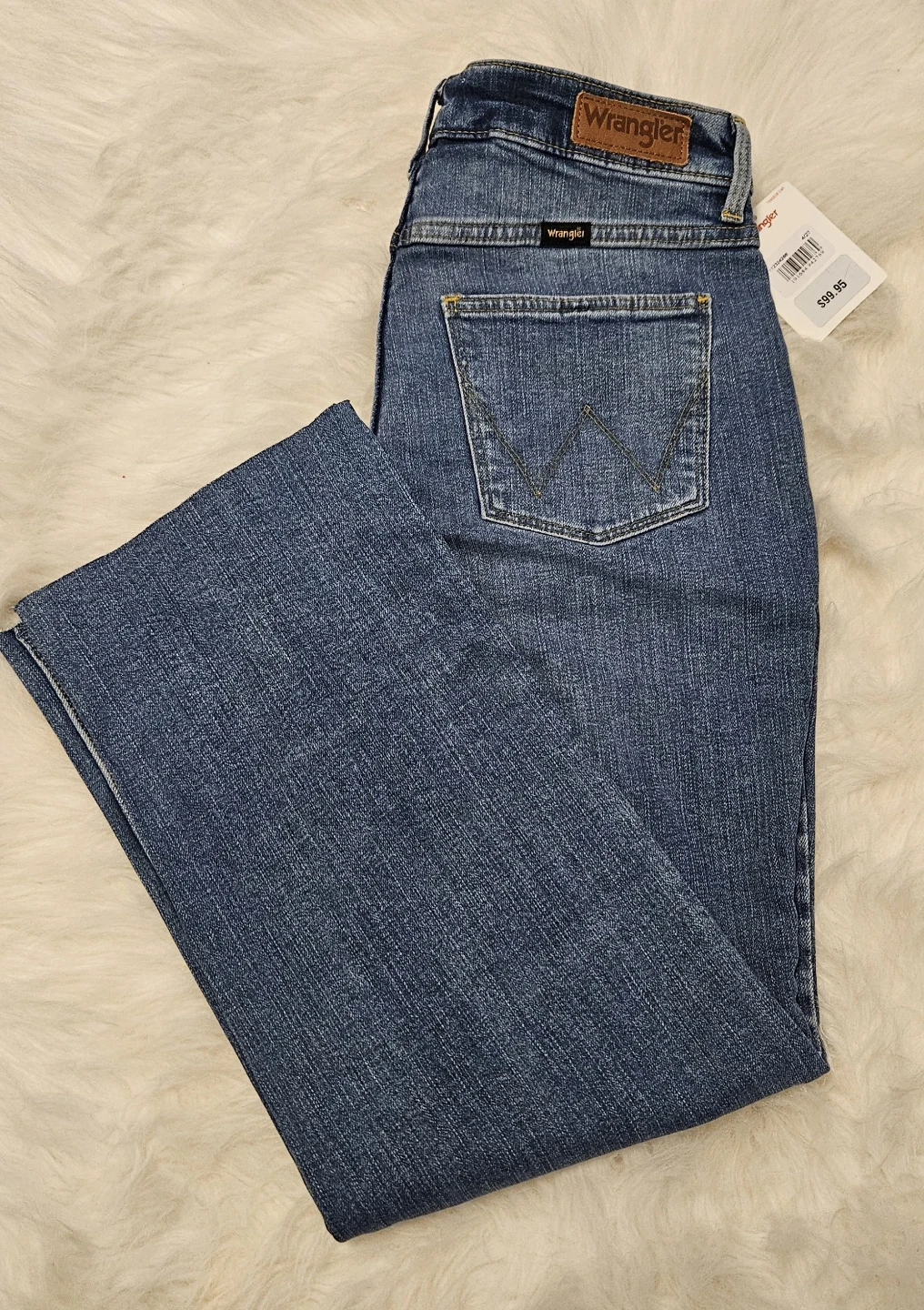 Wrangler Women's High Rise True Straight Crop Jeans