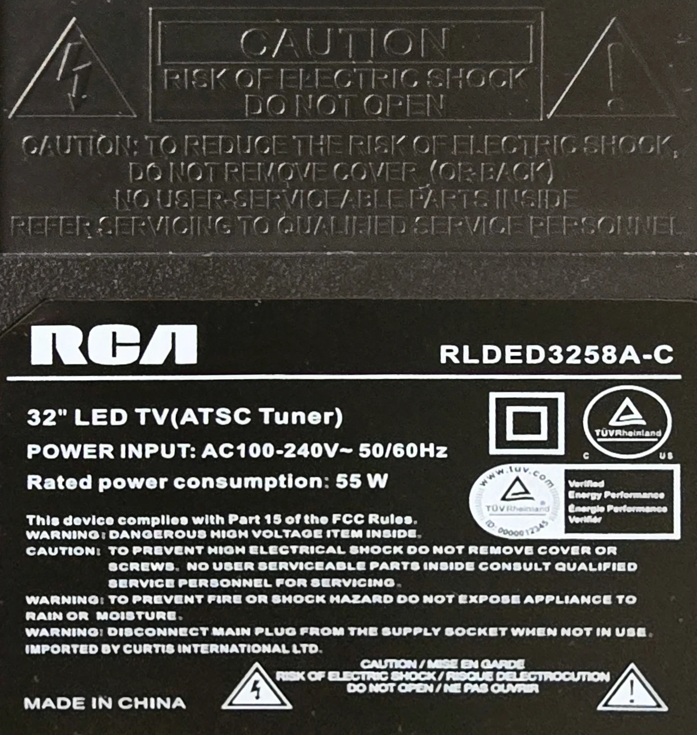 RCA 32" LED TV - photo 3