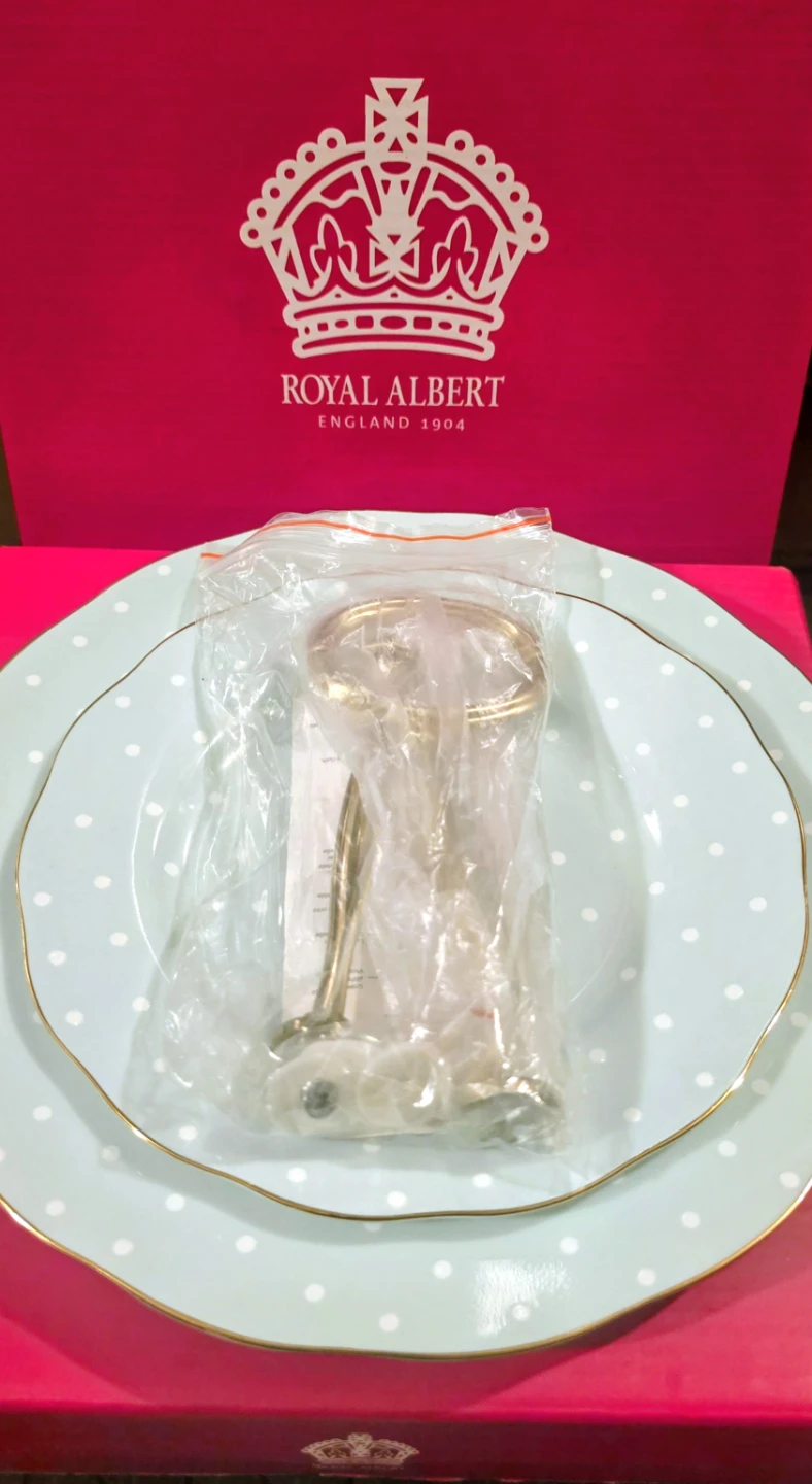 Royal Albert Polka Rose 2-Tier Cake Stand