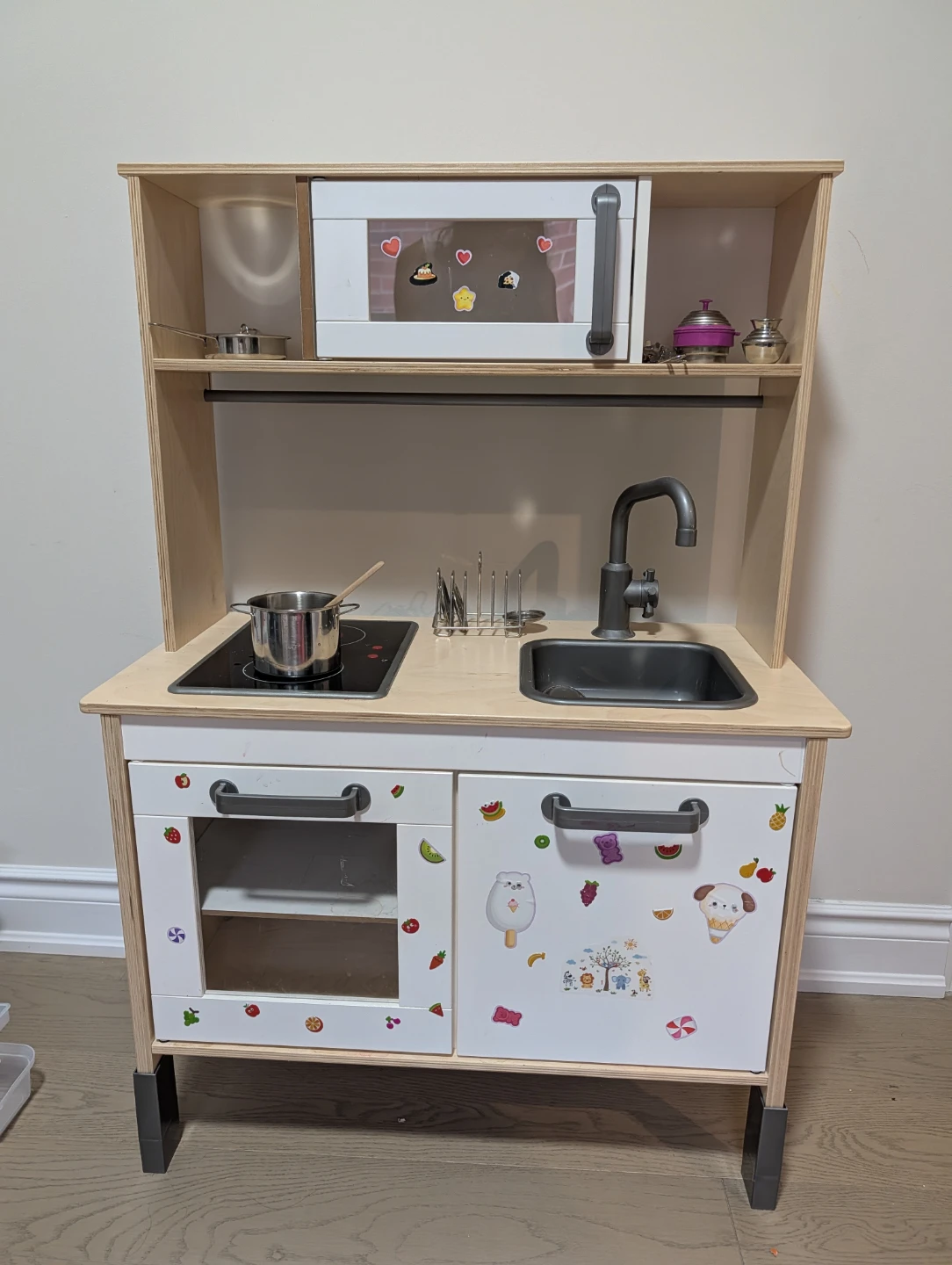 Wooden Play Kitchen - IKEA with utensils - photo 2