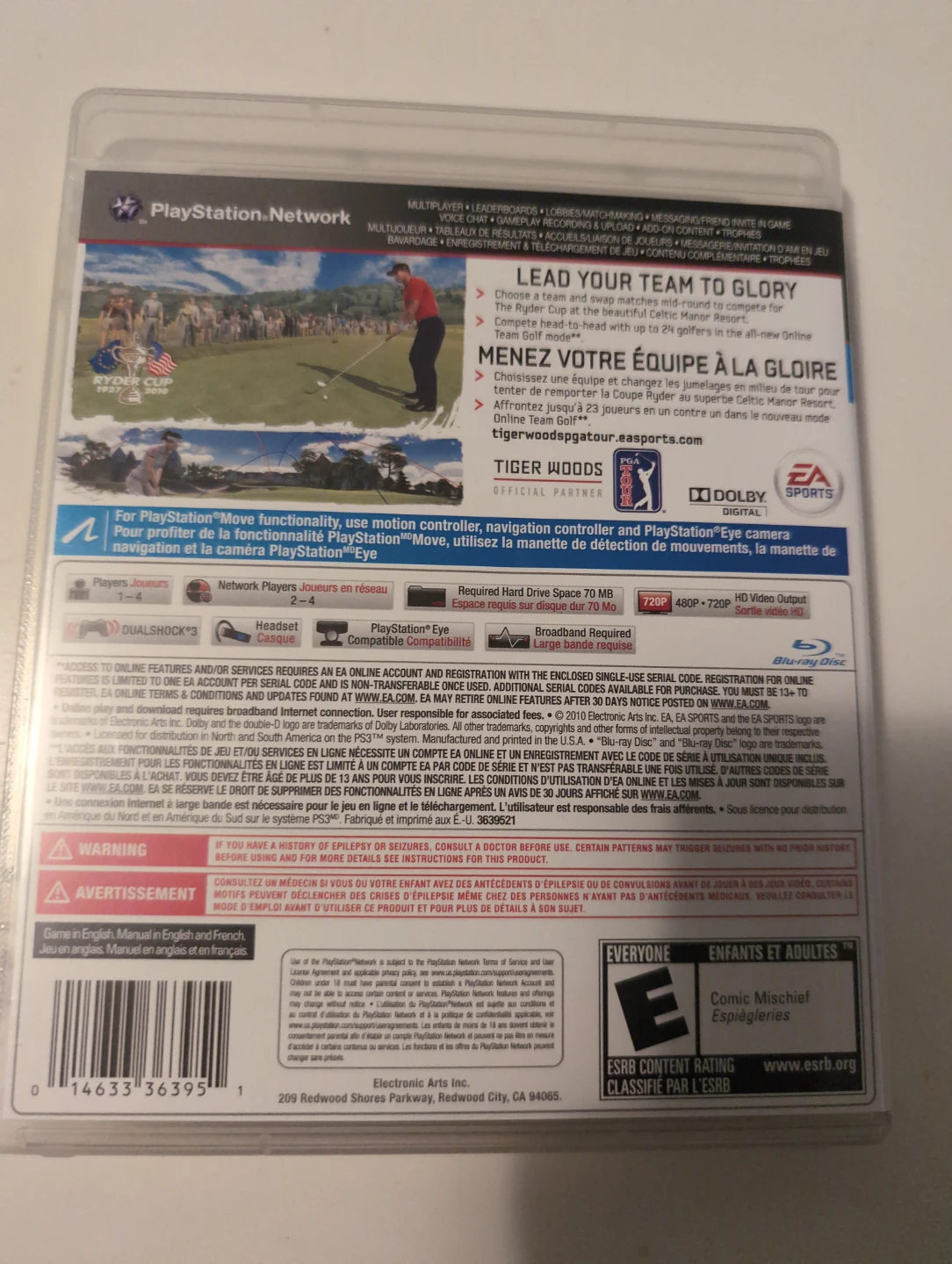Tiger Woods PGA Tour 11 PS3 Game - photo 2