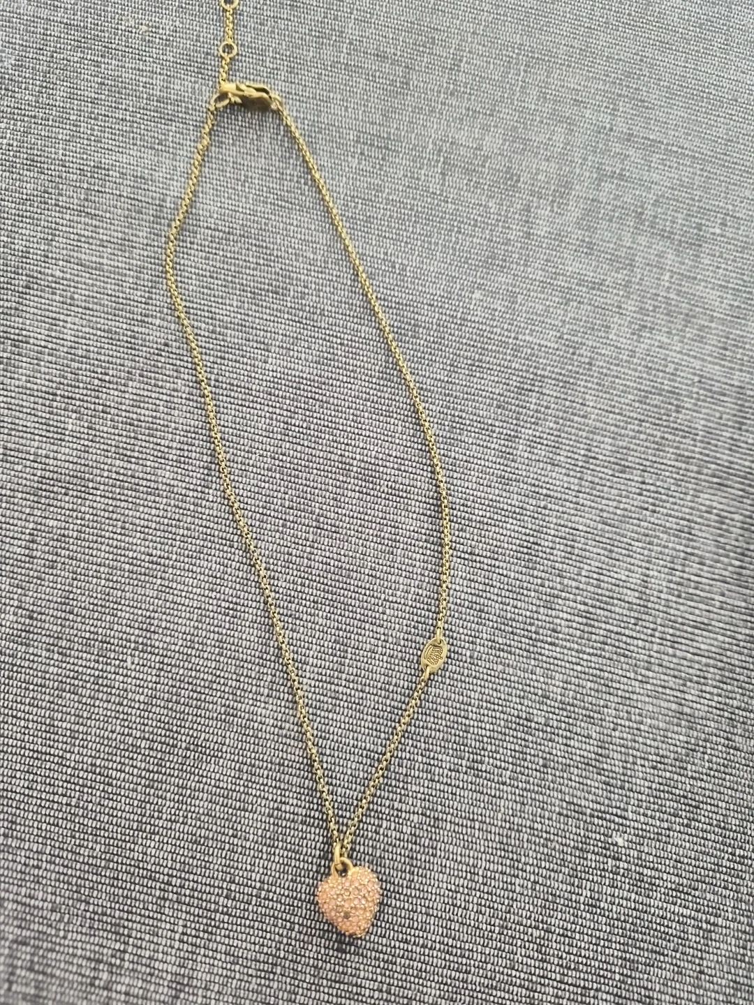 Juicy Couture Pave Heart Necklace