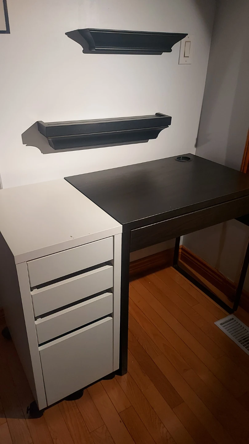 IKEA MICKE Desk with ALEX Drawer Unit - photo 3