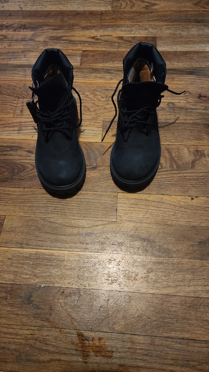 Timberland Black Suede Lace-Up Boots