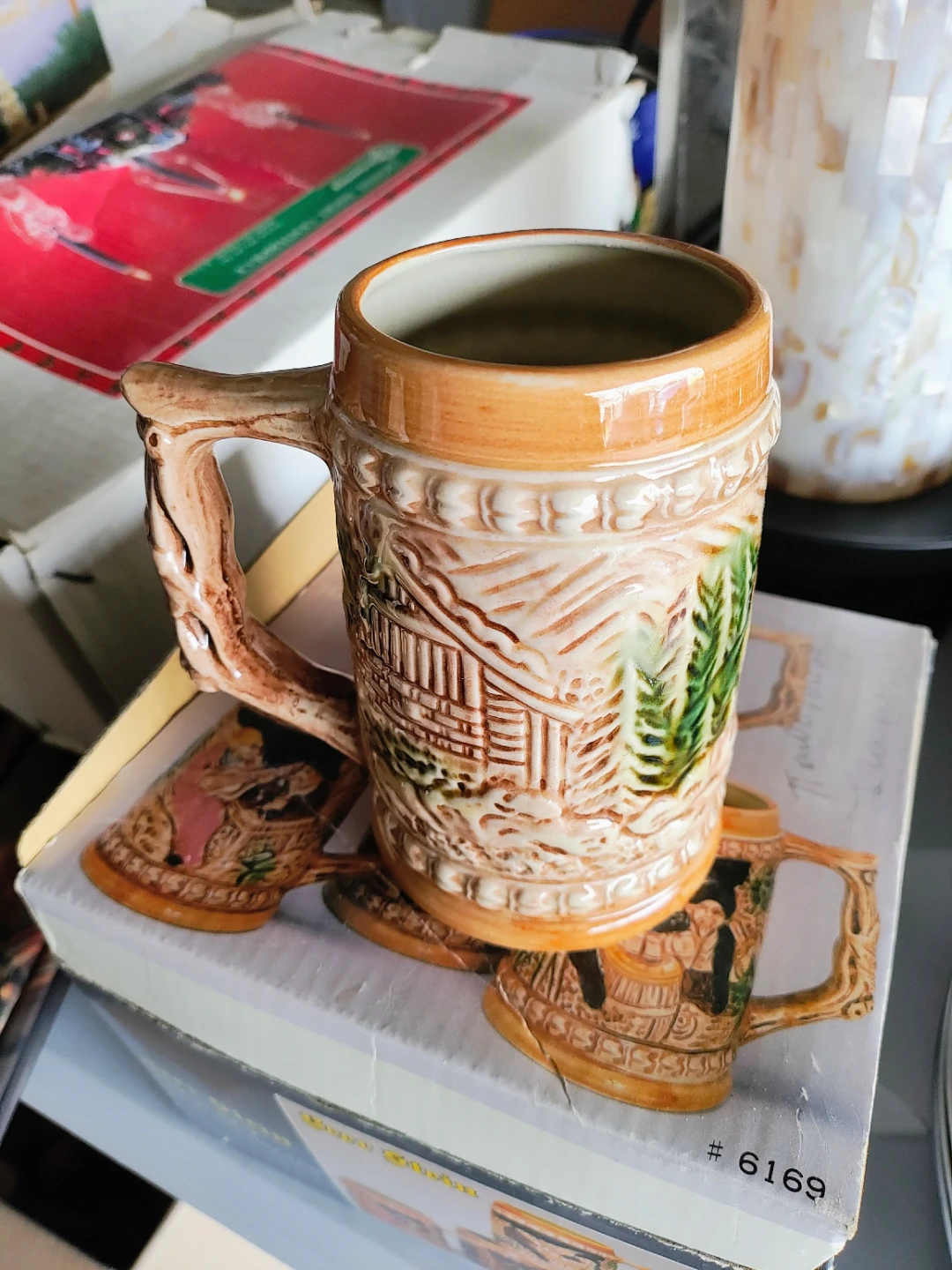 Beer Stein 4 Piece Set Hand Decorated #6169 Mugs - photo 4