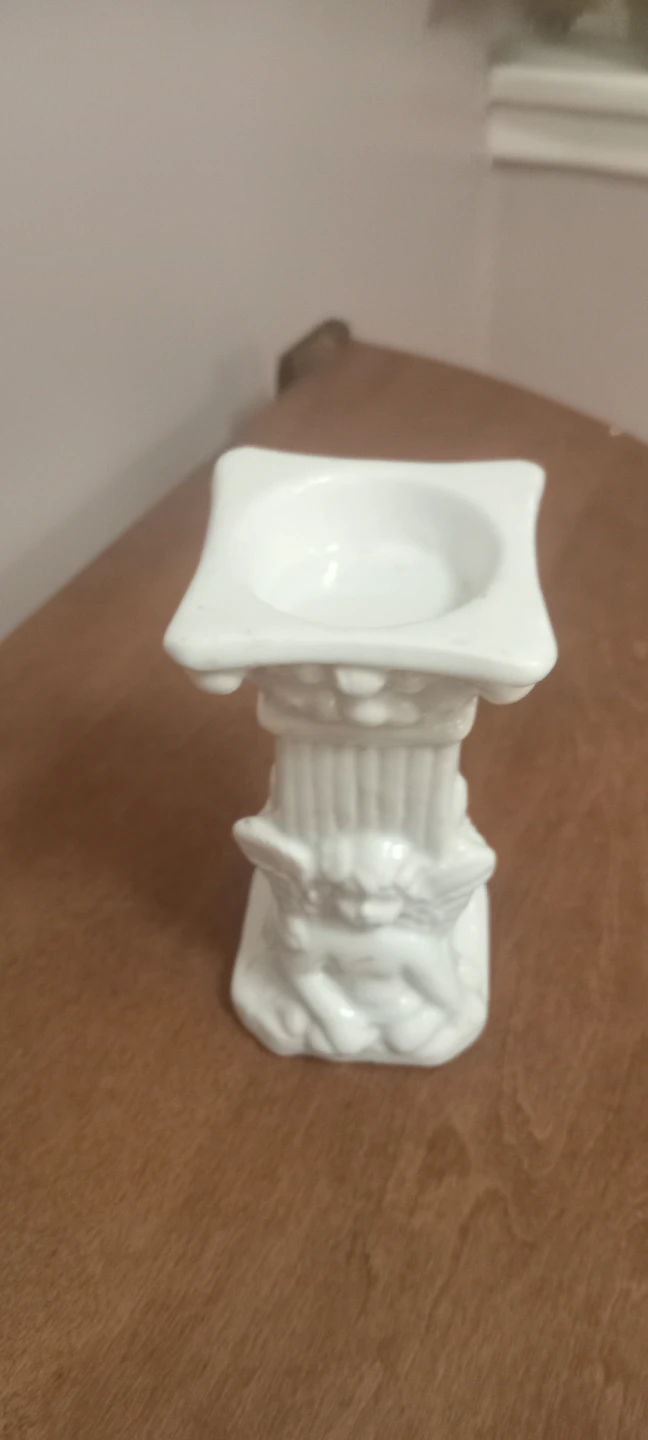 White  Pillar Candle Holder - photo 2