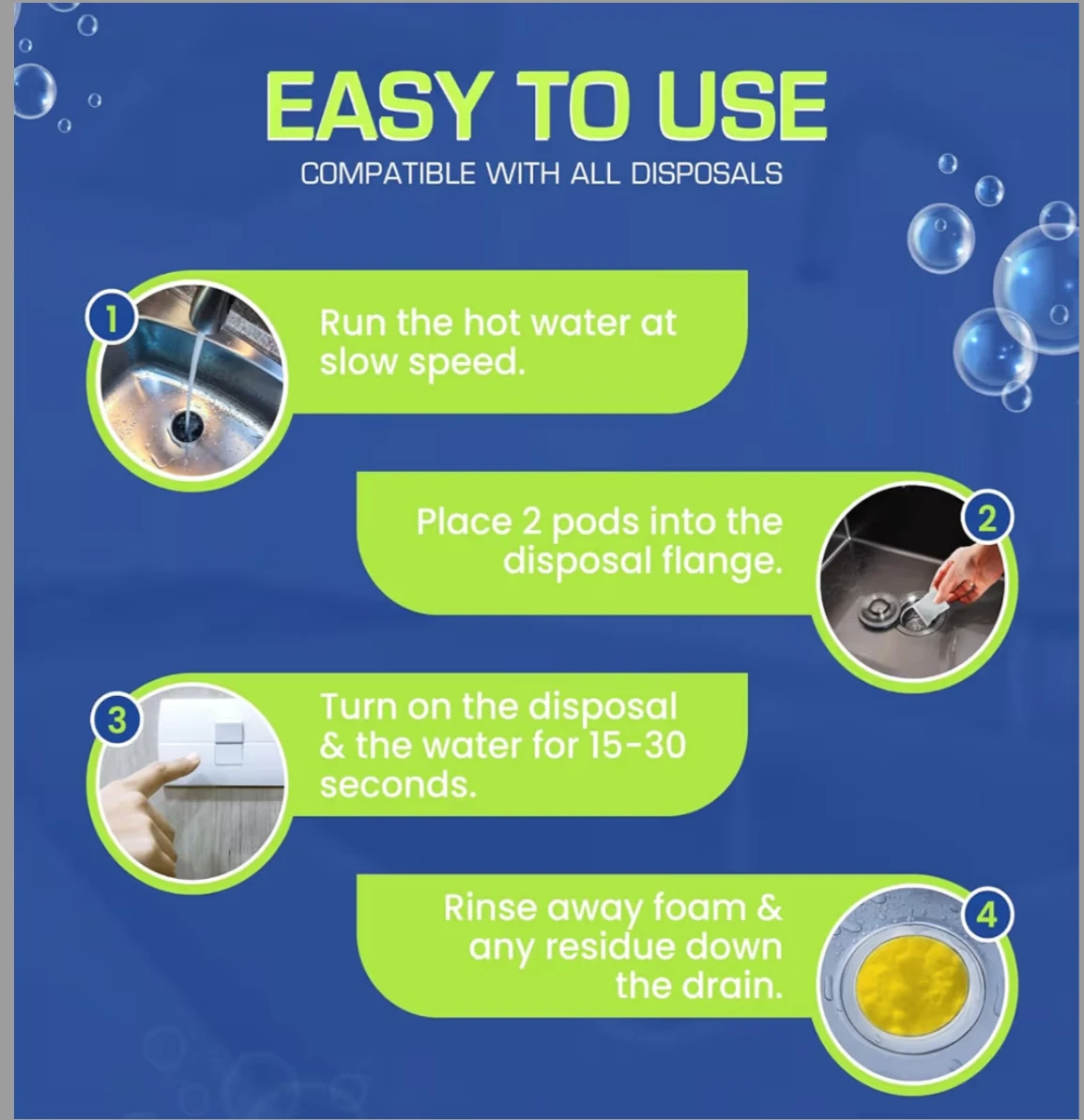 True Fresh Foaming Garbage Disposal Cleaner Tablets - 24 Pack - photo 5