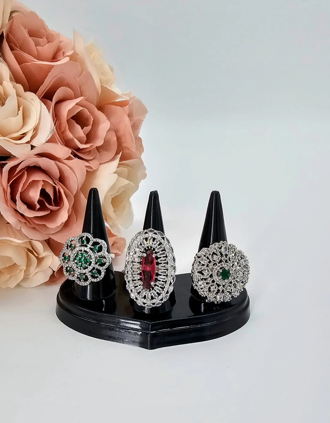 American Diamond adjustable Rings