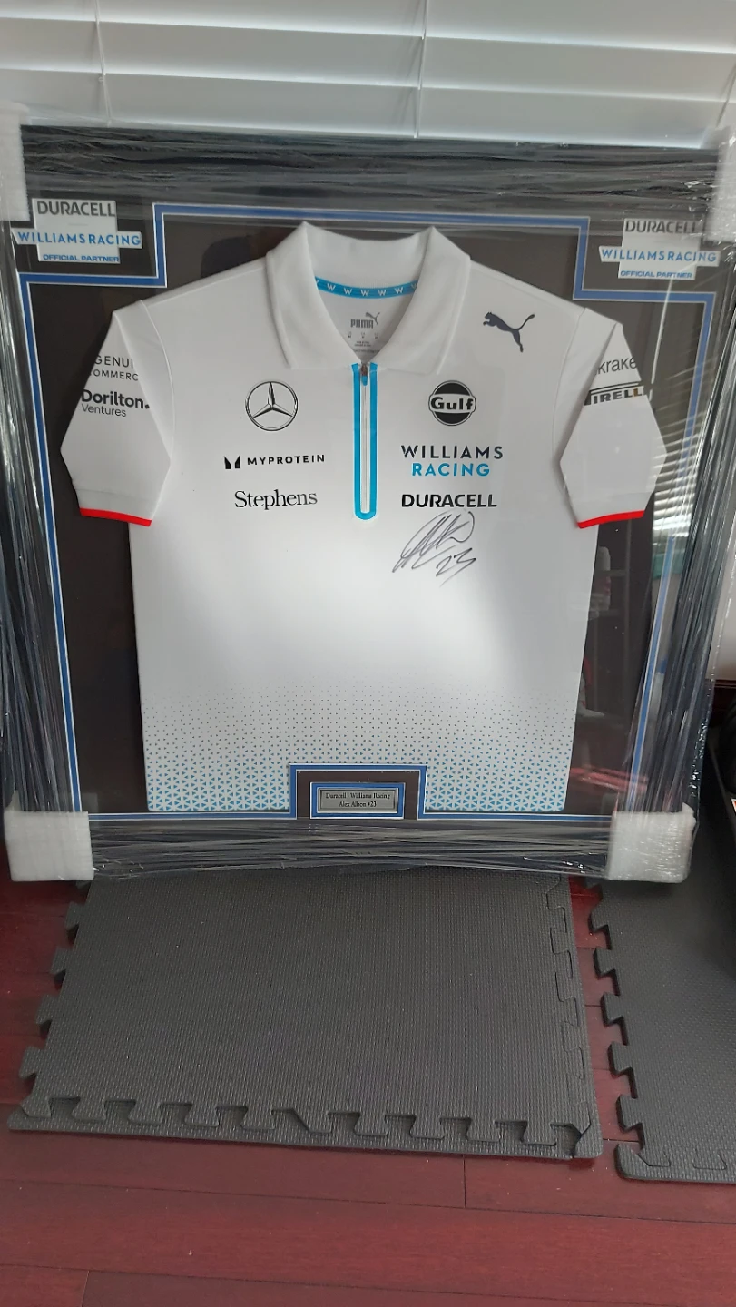 Framed Signed Williams Racing Jersey Alex Albon #23
