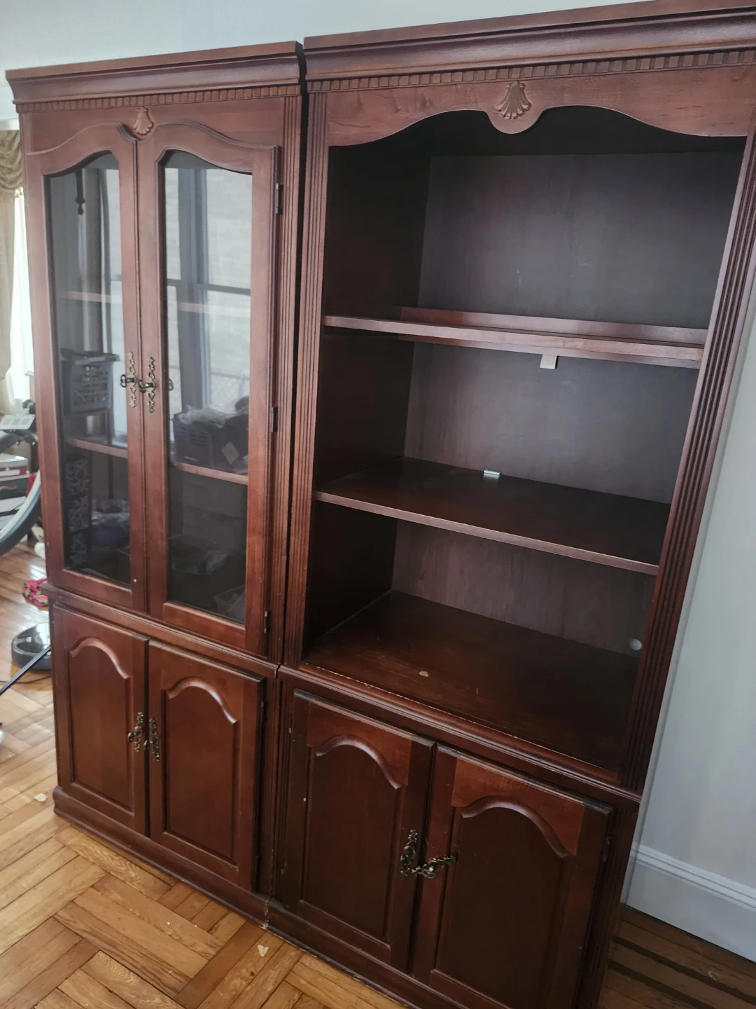 Wooden Display Cabinet with Glass Doors - photo 2