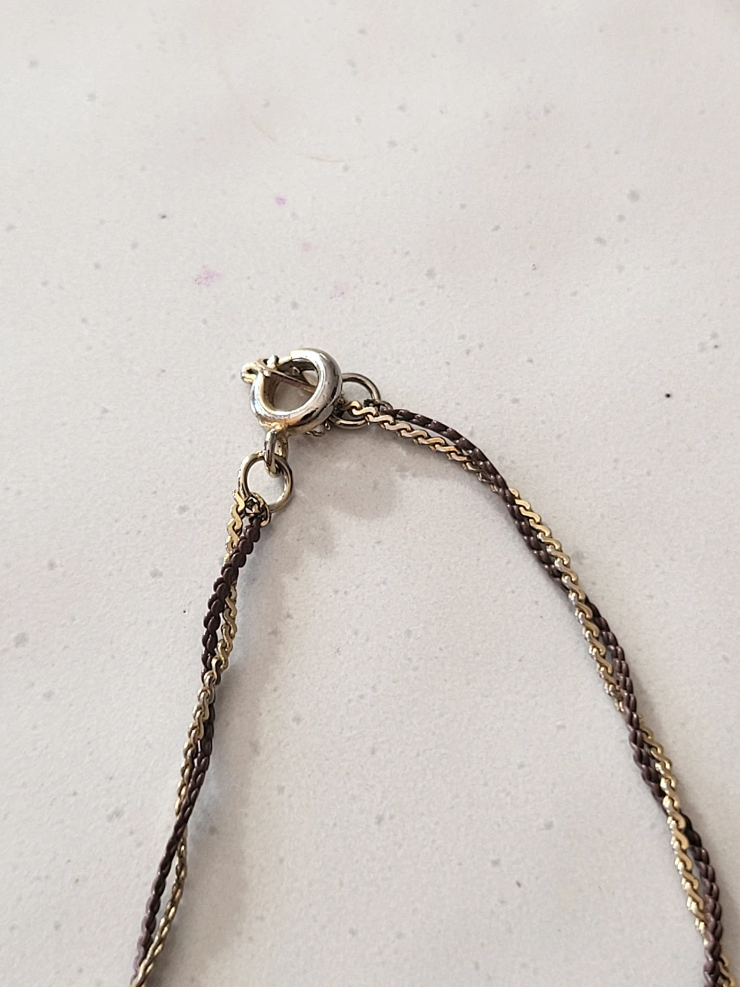 Two-tone delicate chain necklace - photo 4