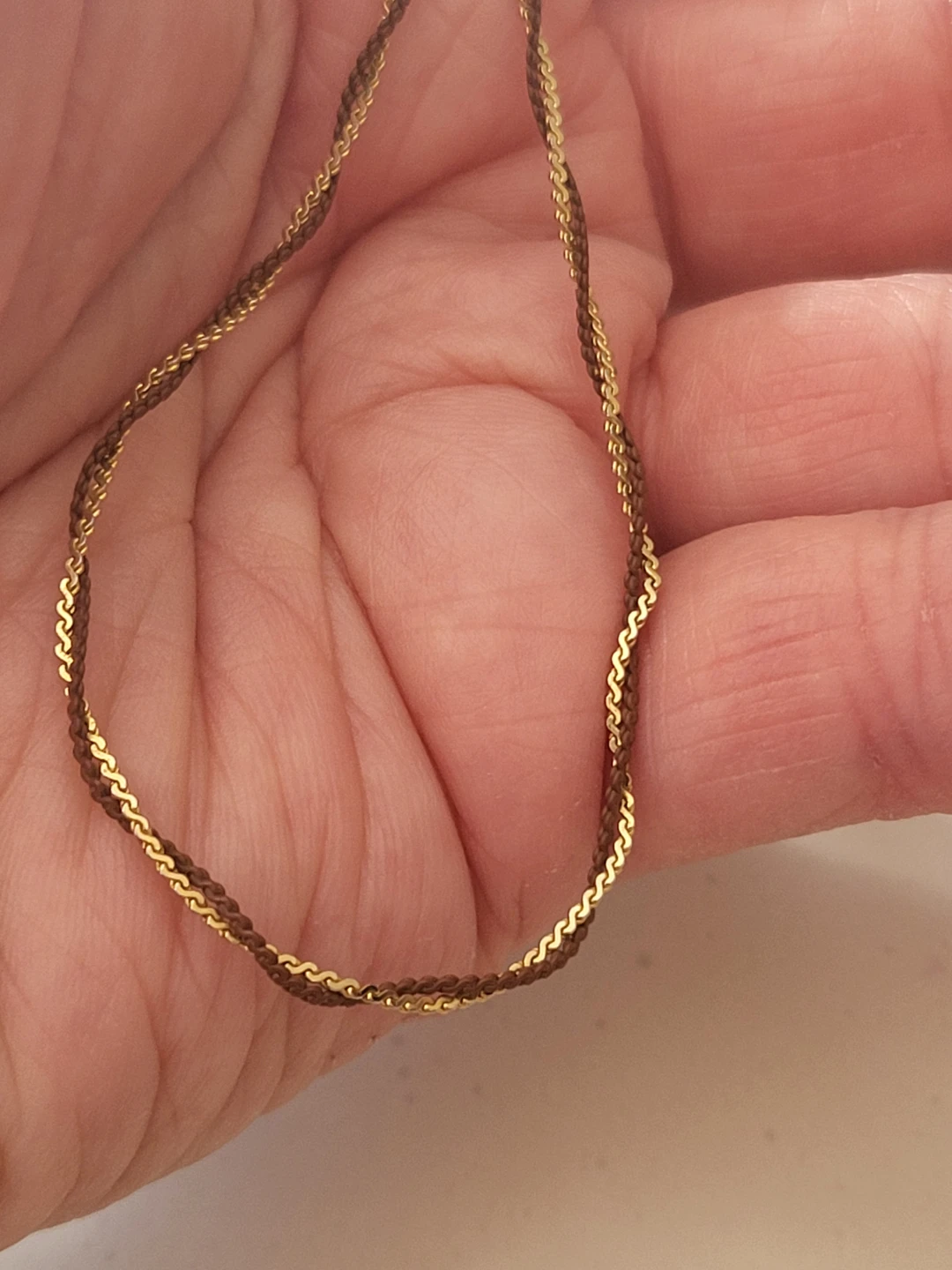 Two-tone delicate chain necklace - photo 5