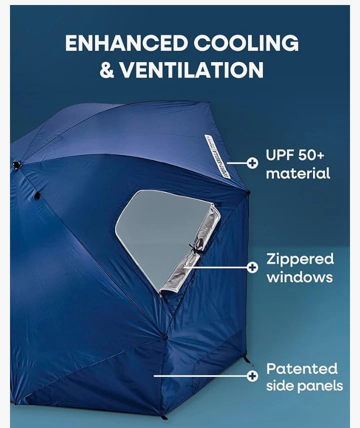 Sport-Brella XL 9-ft Umbrella Beach Tent with UPF 50+ 🥕 - photo 4