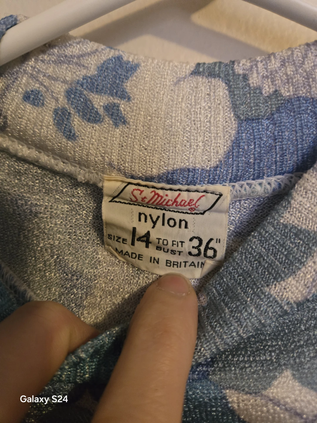 St Michael Nylon Floral Mock Neck Top - Size 14 - photo 2