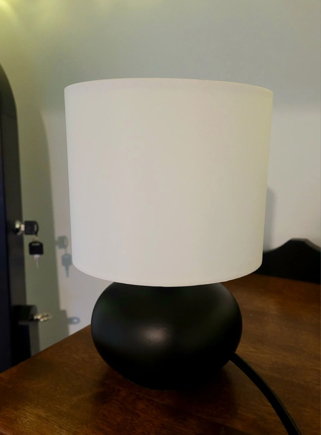 Little black table lamp