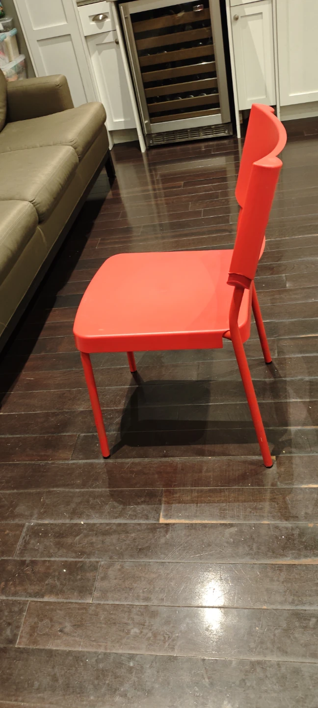 Red Plastic Chair - photo 2