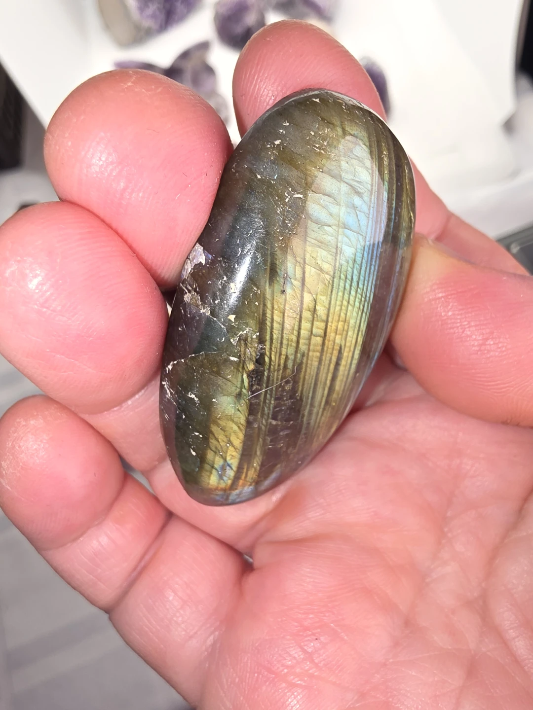 Polished Labradorite Palm Stone