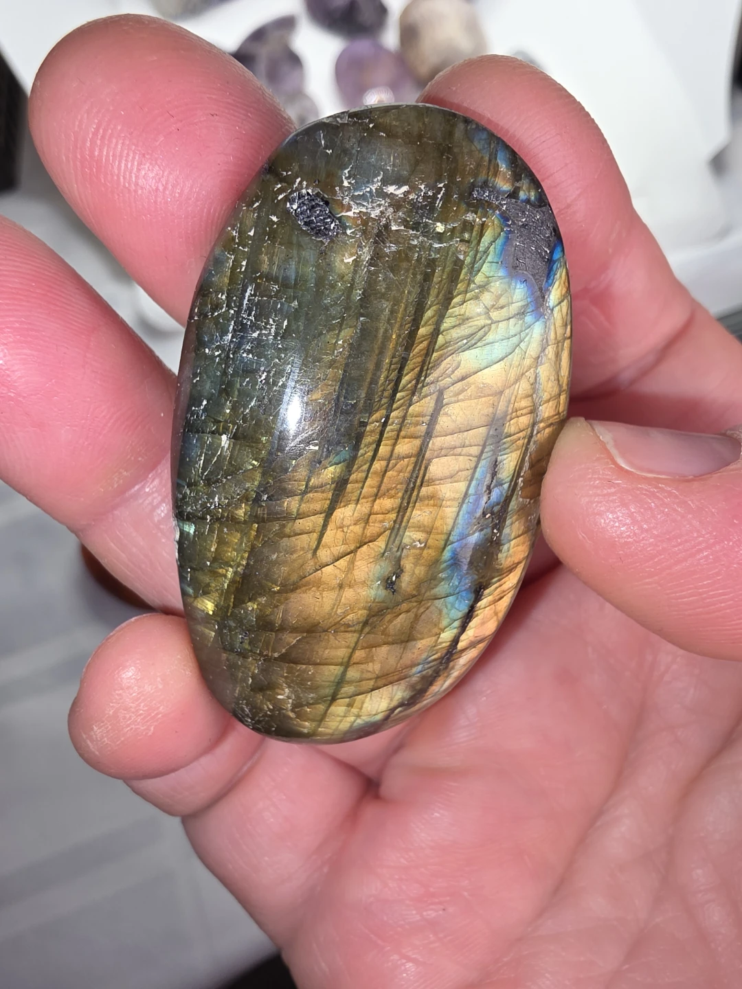 Polished Labradorite Palm Stone - photo 2