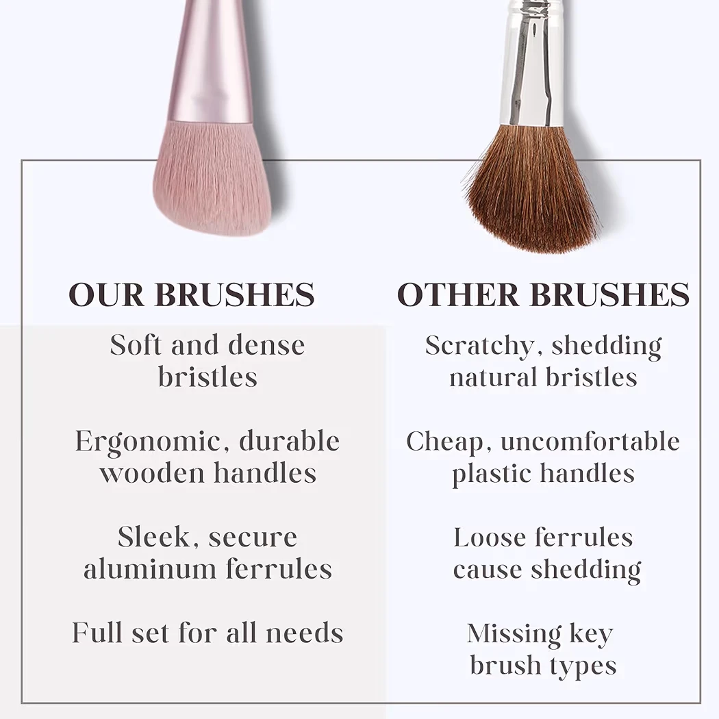 SaD&M Silky 11-Piece Makeup Brush Set with Pouch - photo 4