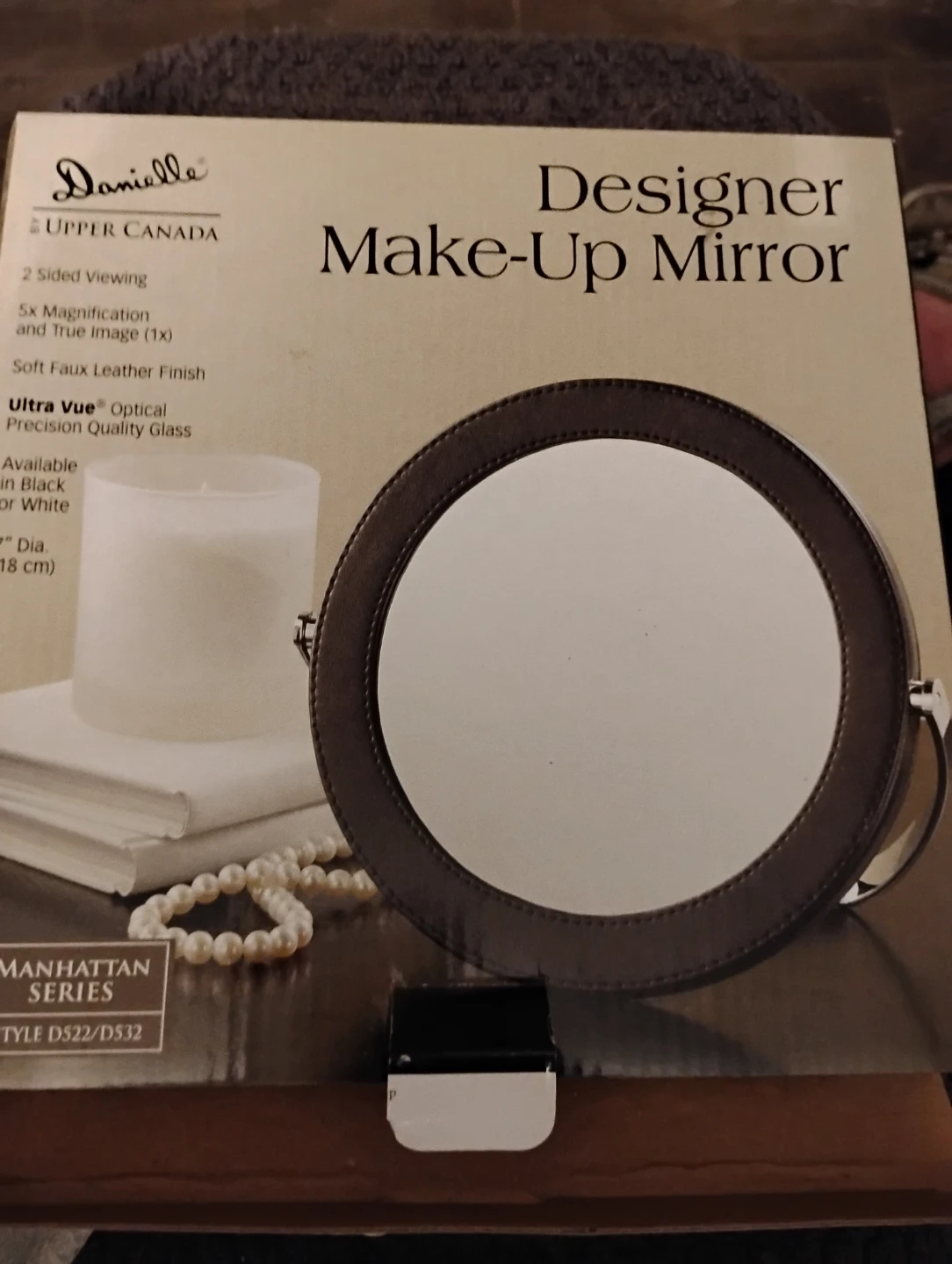 NIB!! ROUND MAKE UP MIRROR, 6 INCH DIAMETER - photo 3