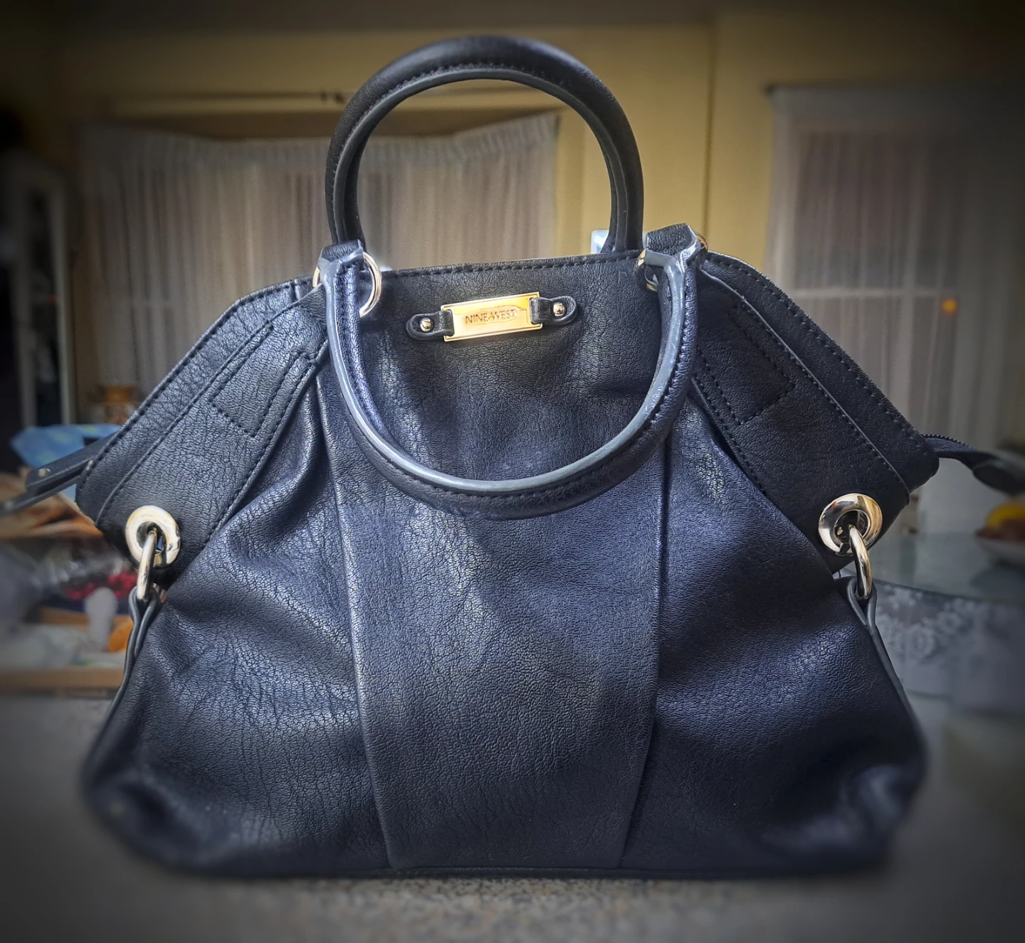 Nine West Black Faux Leather Handbag