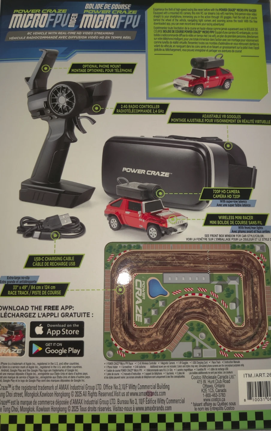 Power Craze Micro FPV RC Racer with VR Goggles and Race Track - photo 3