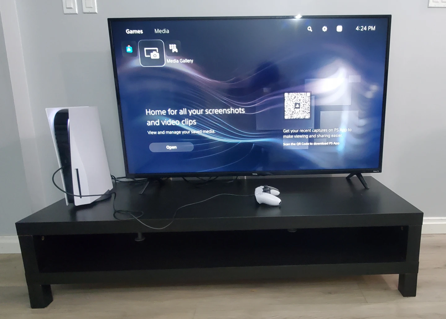 PlayStation 5, 55” 4K TV & IKEA TV Stand – Full Setup