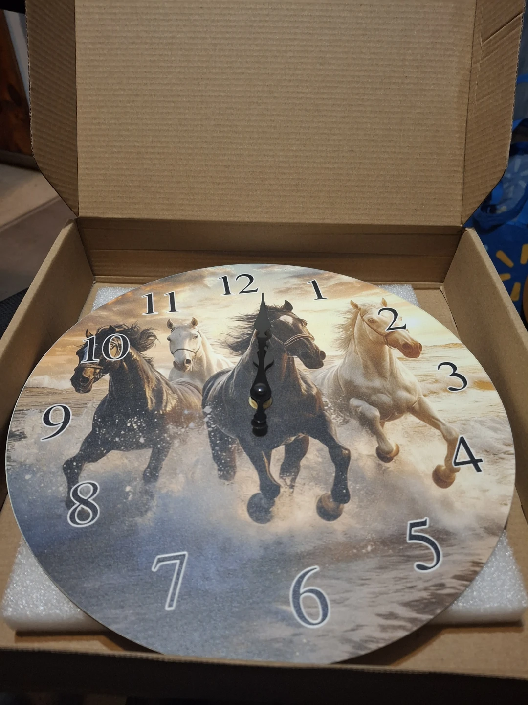 Horse Print Wall Clock - photo 2