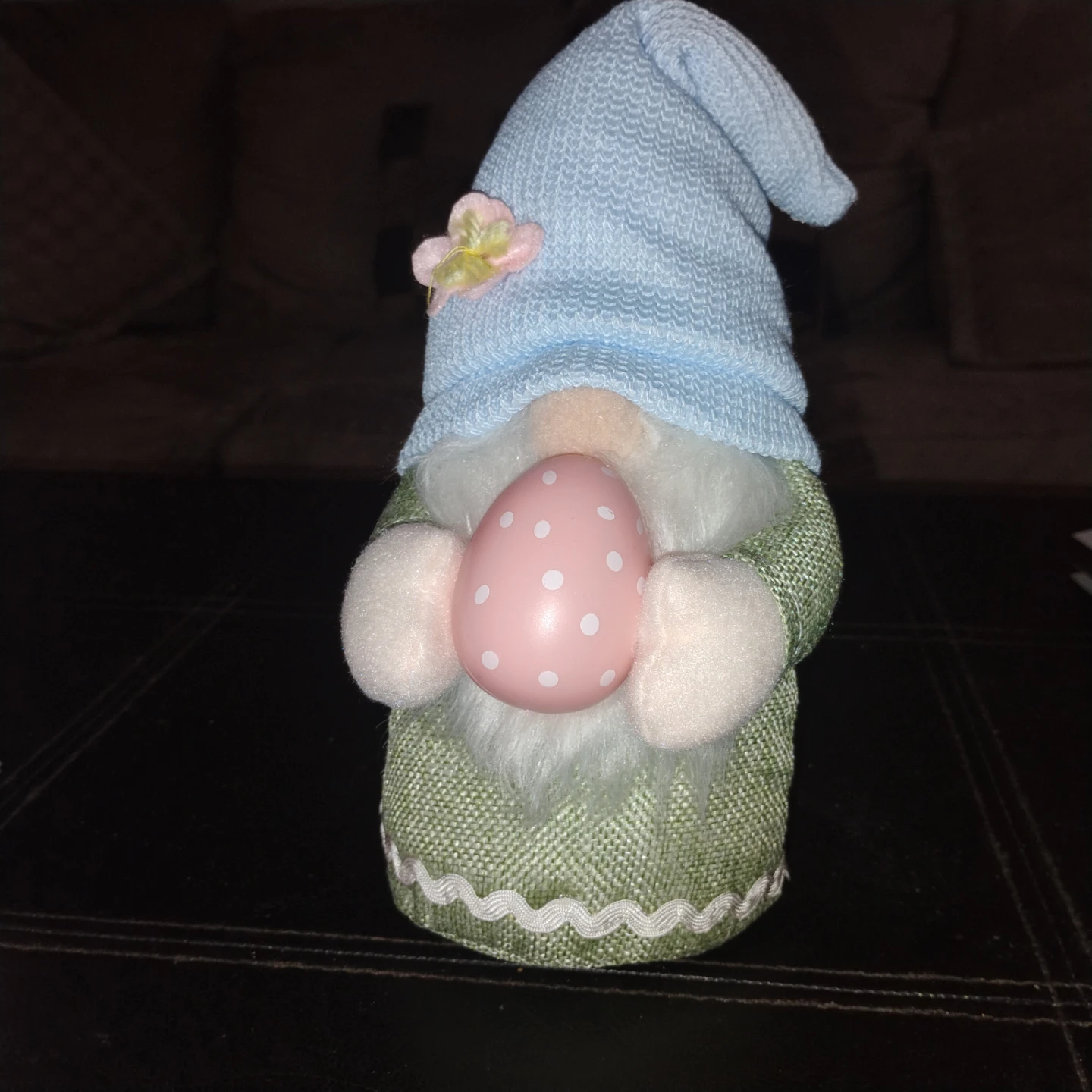 Easter Gnome Holding Pink Egg