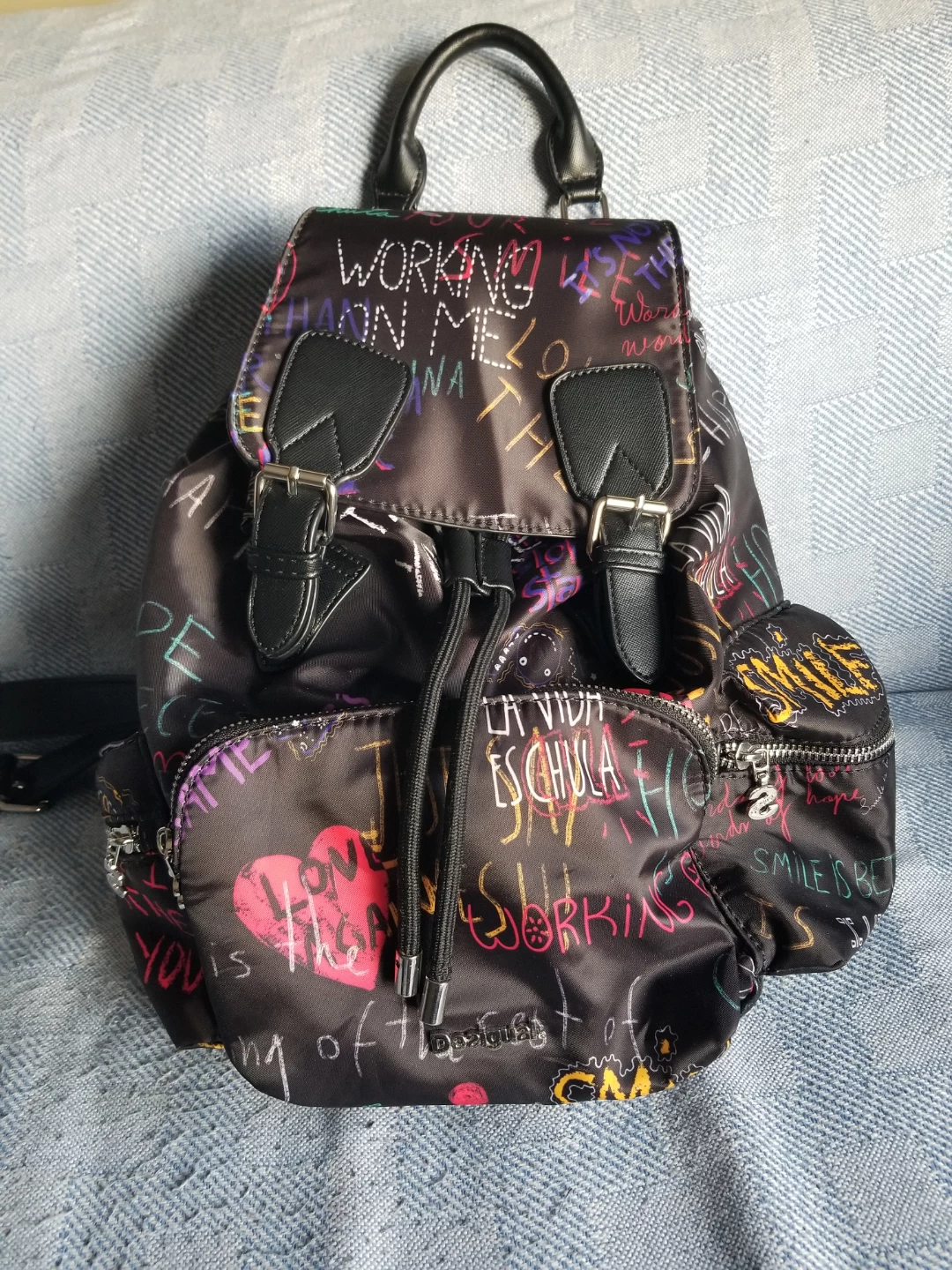 Desigual designer graffiti backpack