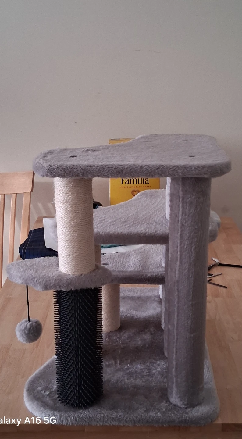 Gray Multi-Level Cat Tree with Scratching Post