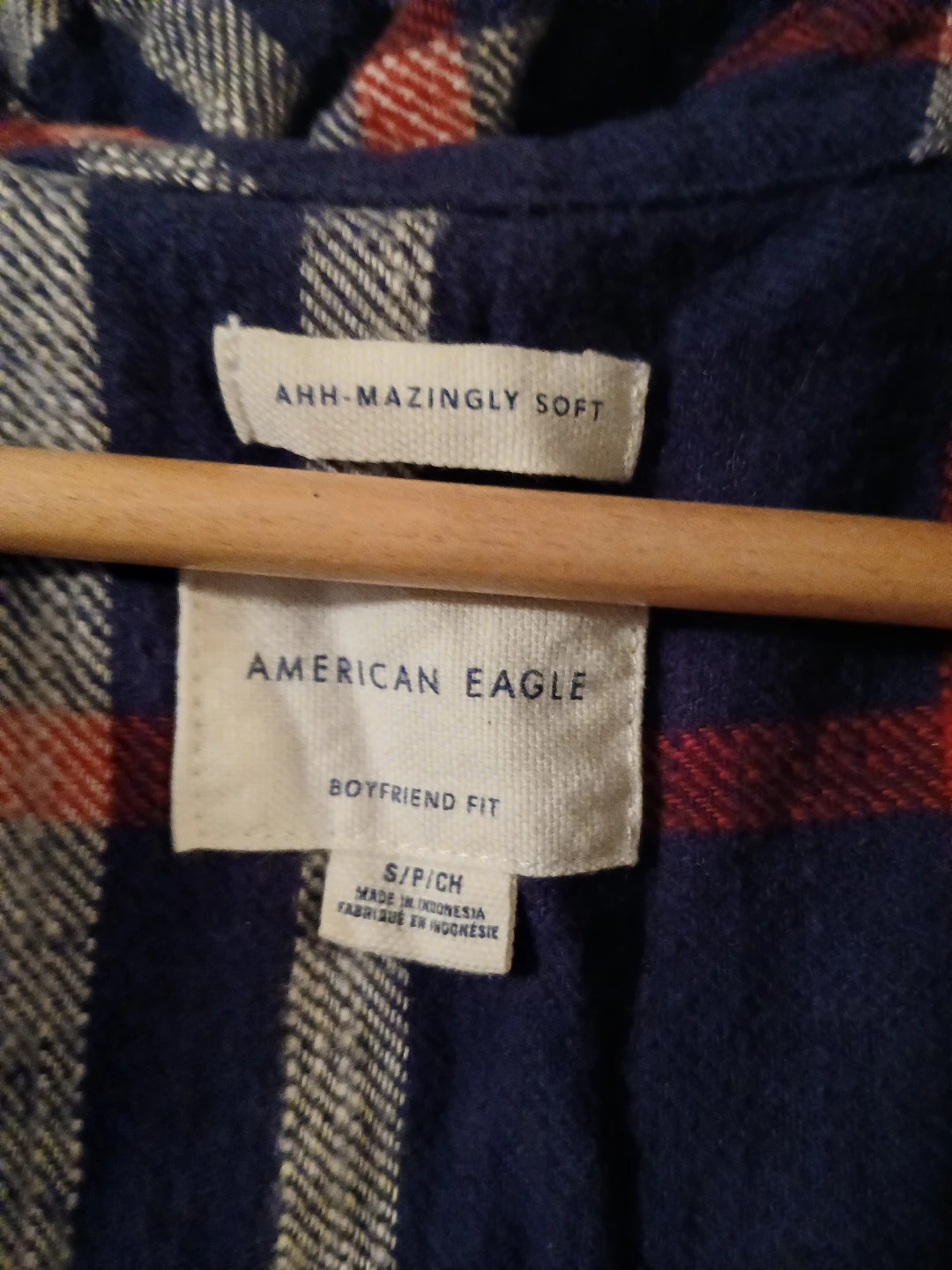 American Eagle Plaid Boyfriend Fit Flannel Shirt - photo 2