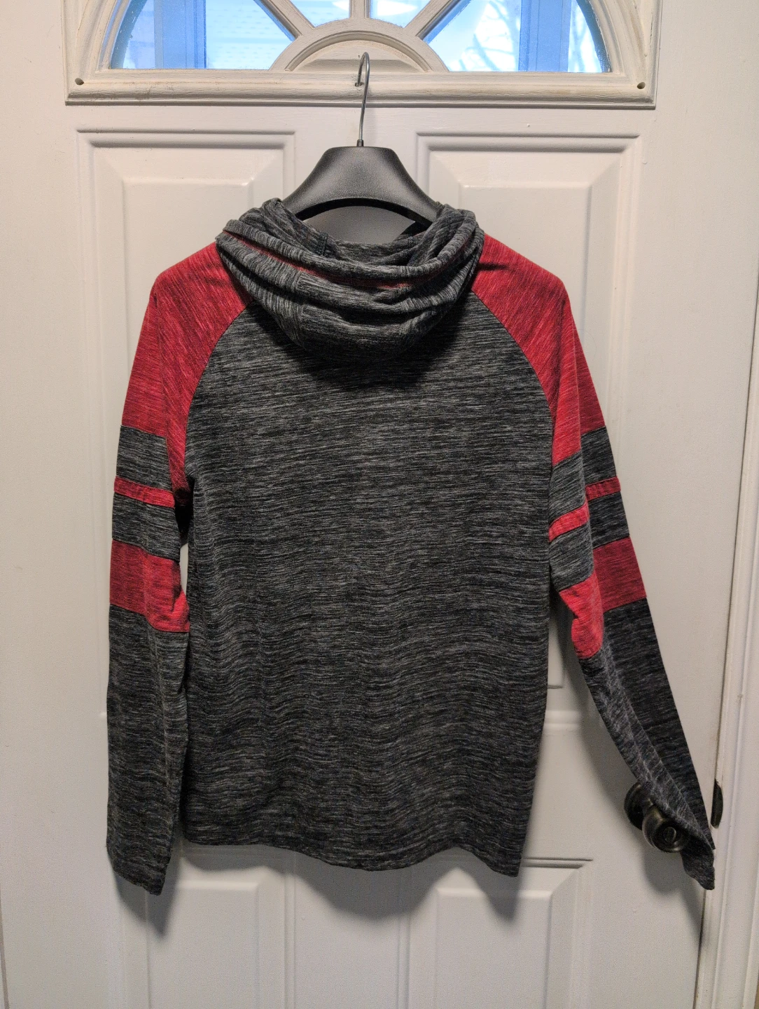 Burnside Grey & Red Raglan Hoodie - photo 4