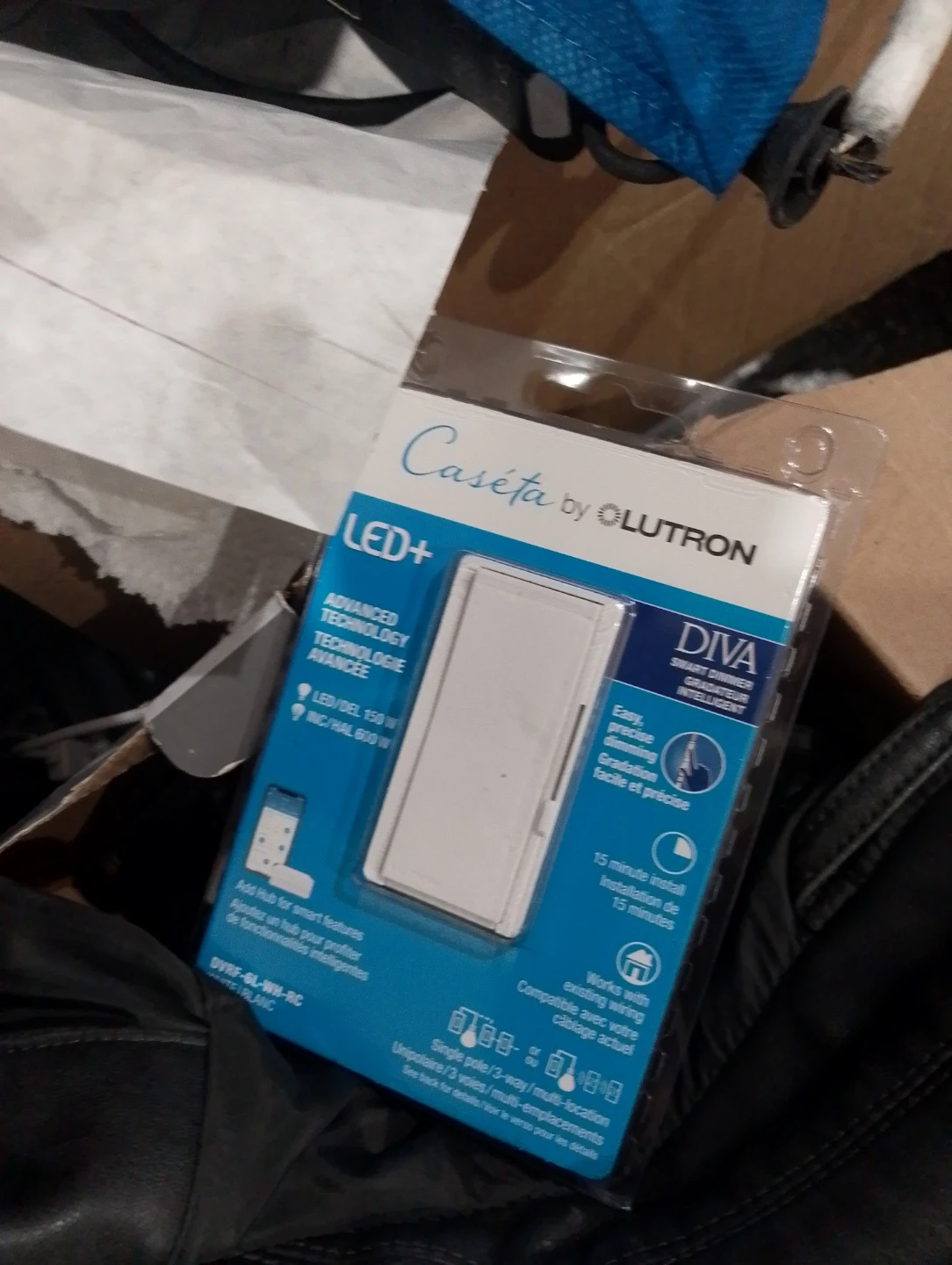 Lutron Caseta Diva Smart Dimmer LED+ White DVRF-6L-WH-RC