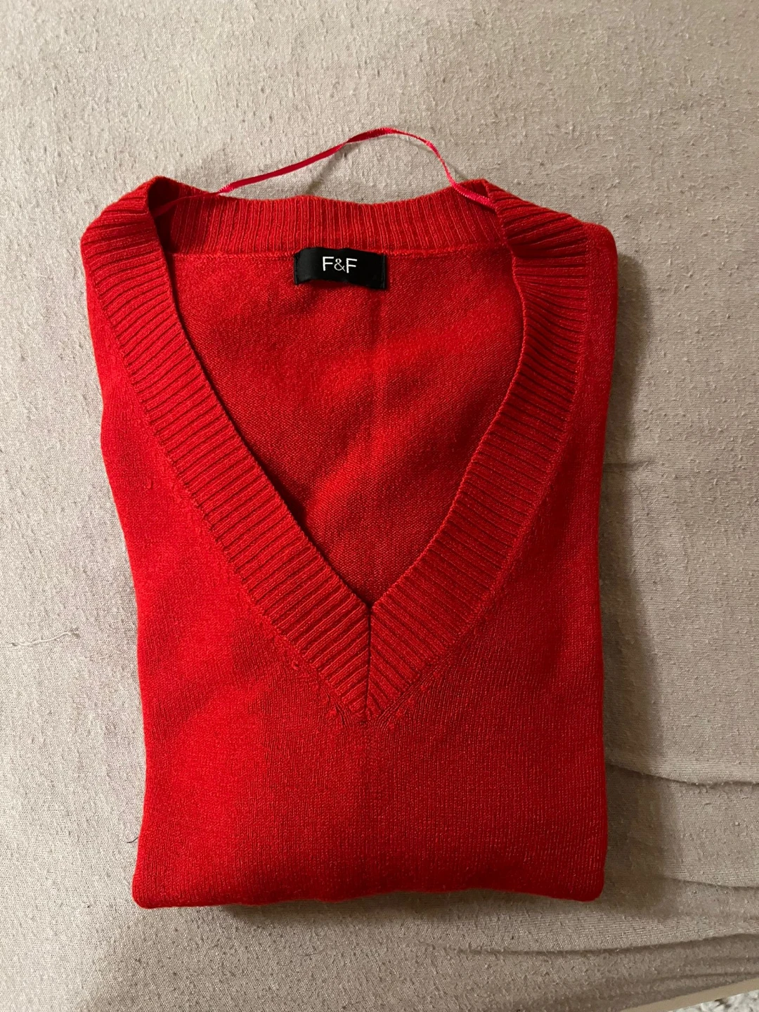 Red F&F V-neck Sweater - photo 2