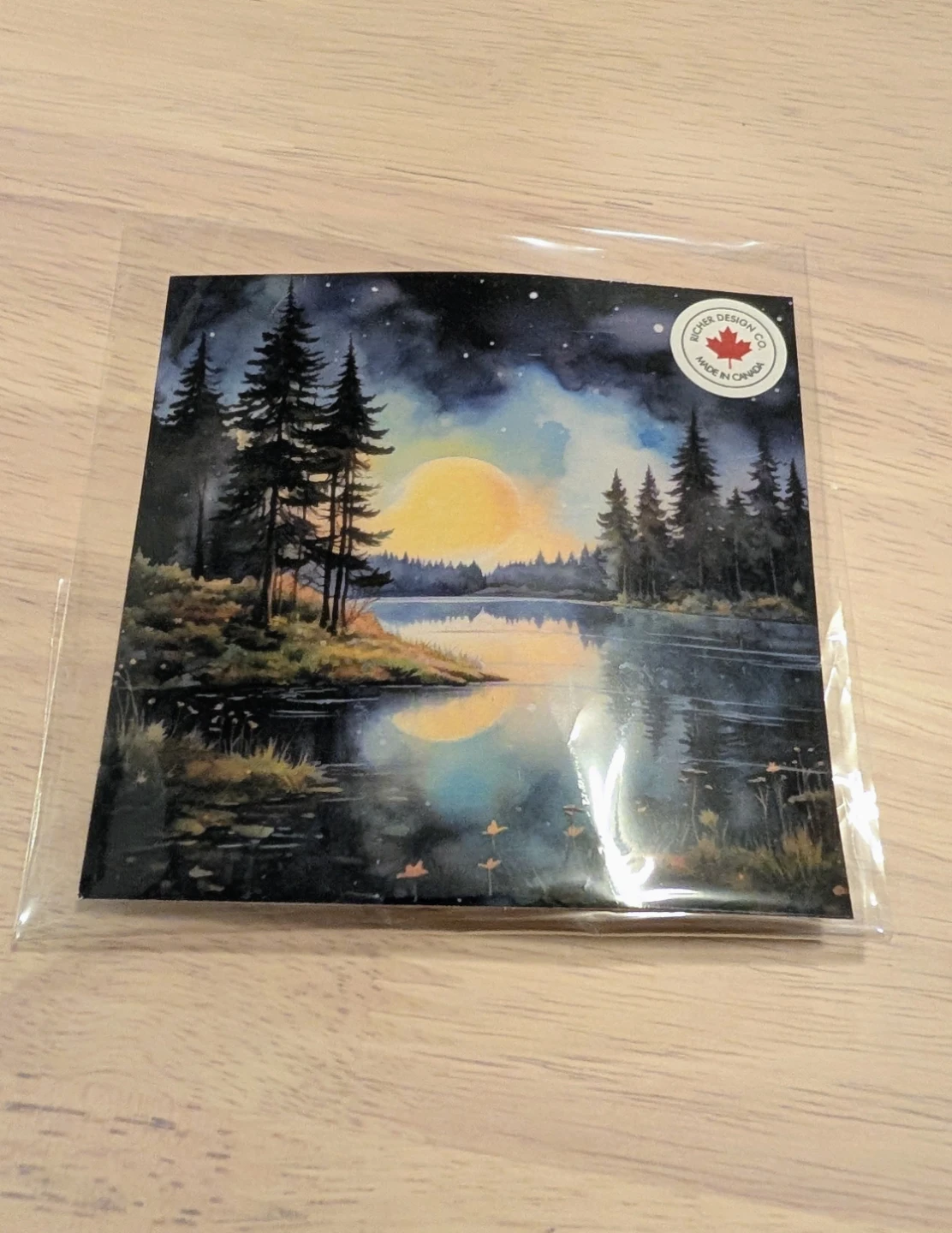 Brand New Richer Design Co. "Moonlit Lake" Art - Made in Canada