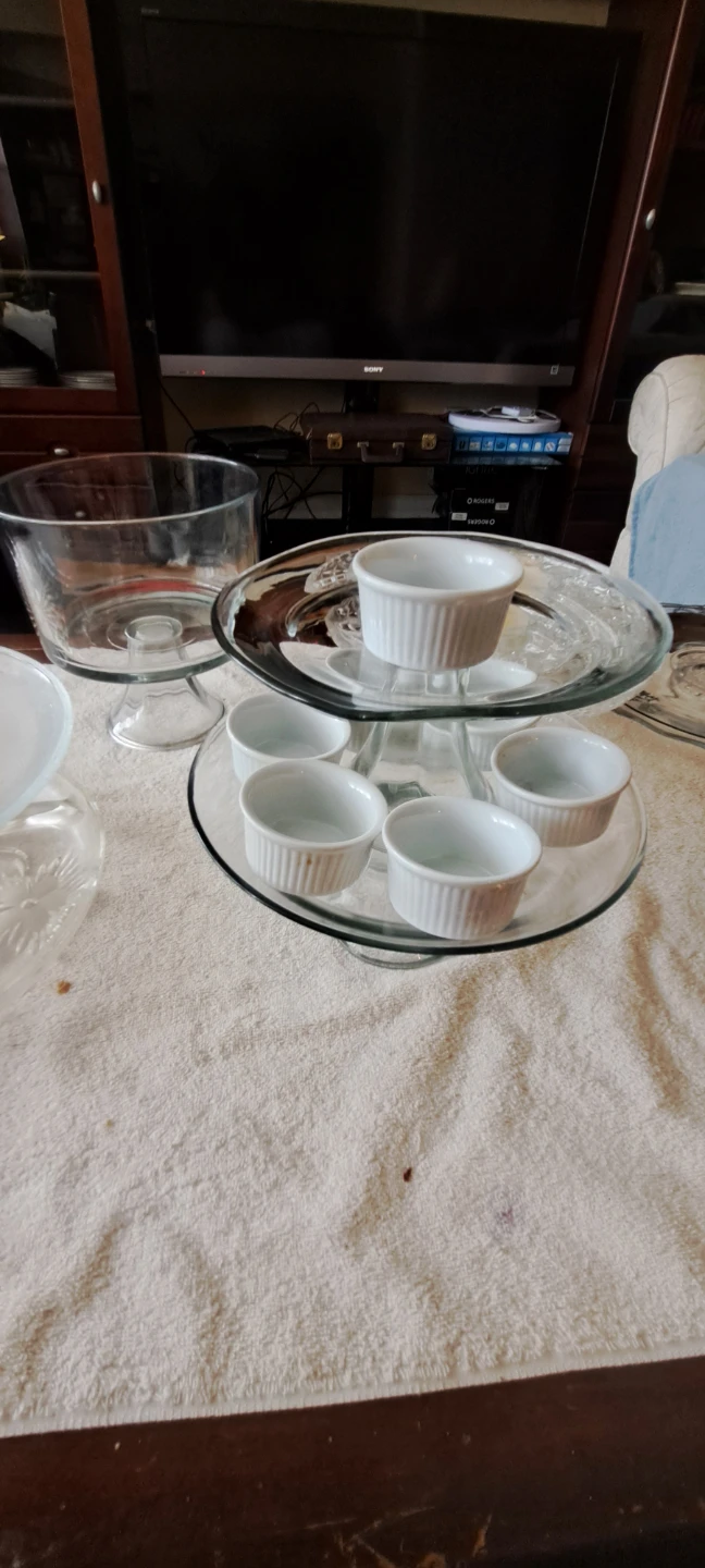 Glass Cake Stand and Ramekin Set - photo 4