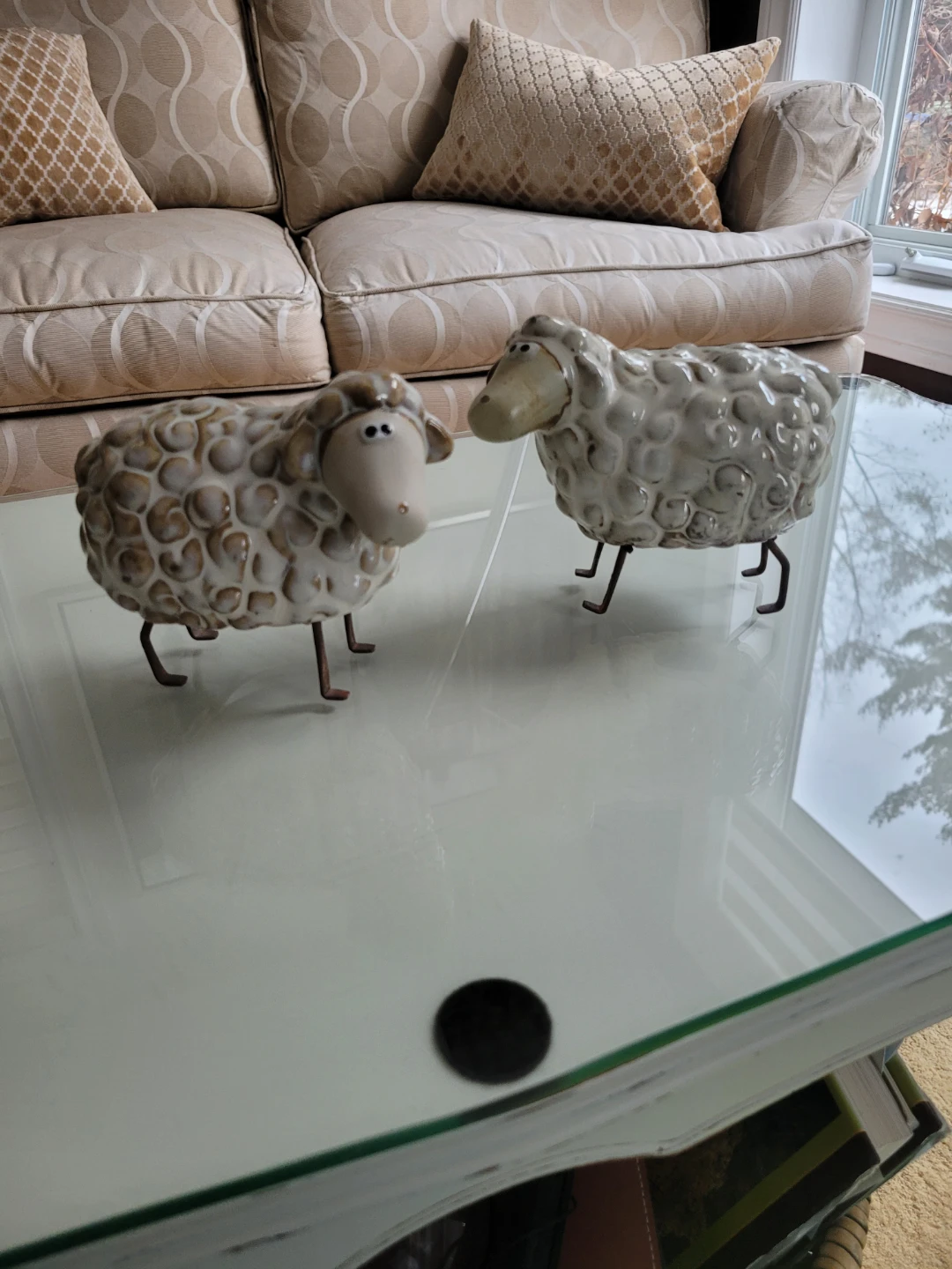 Vintage Whimsical Ceramic Sheep Figurines (Set of 2) - photo 2