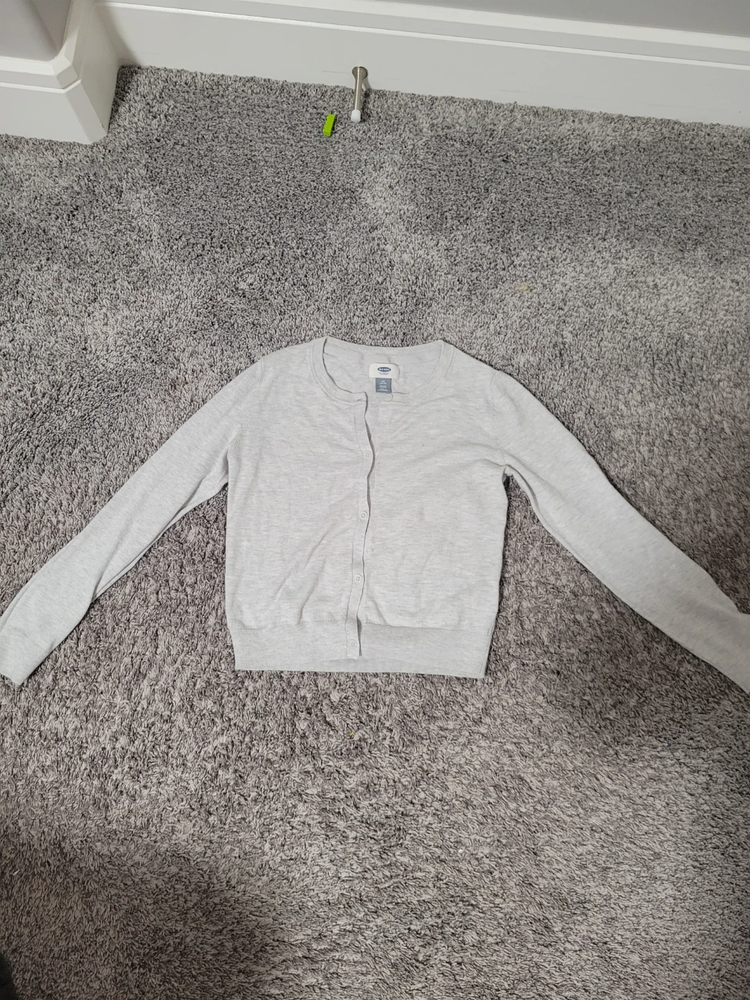 Old Navy Grey Cardigan Sweater L/G (10-12) - photo 2