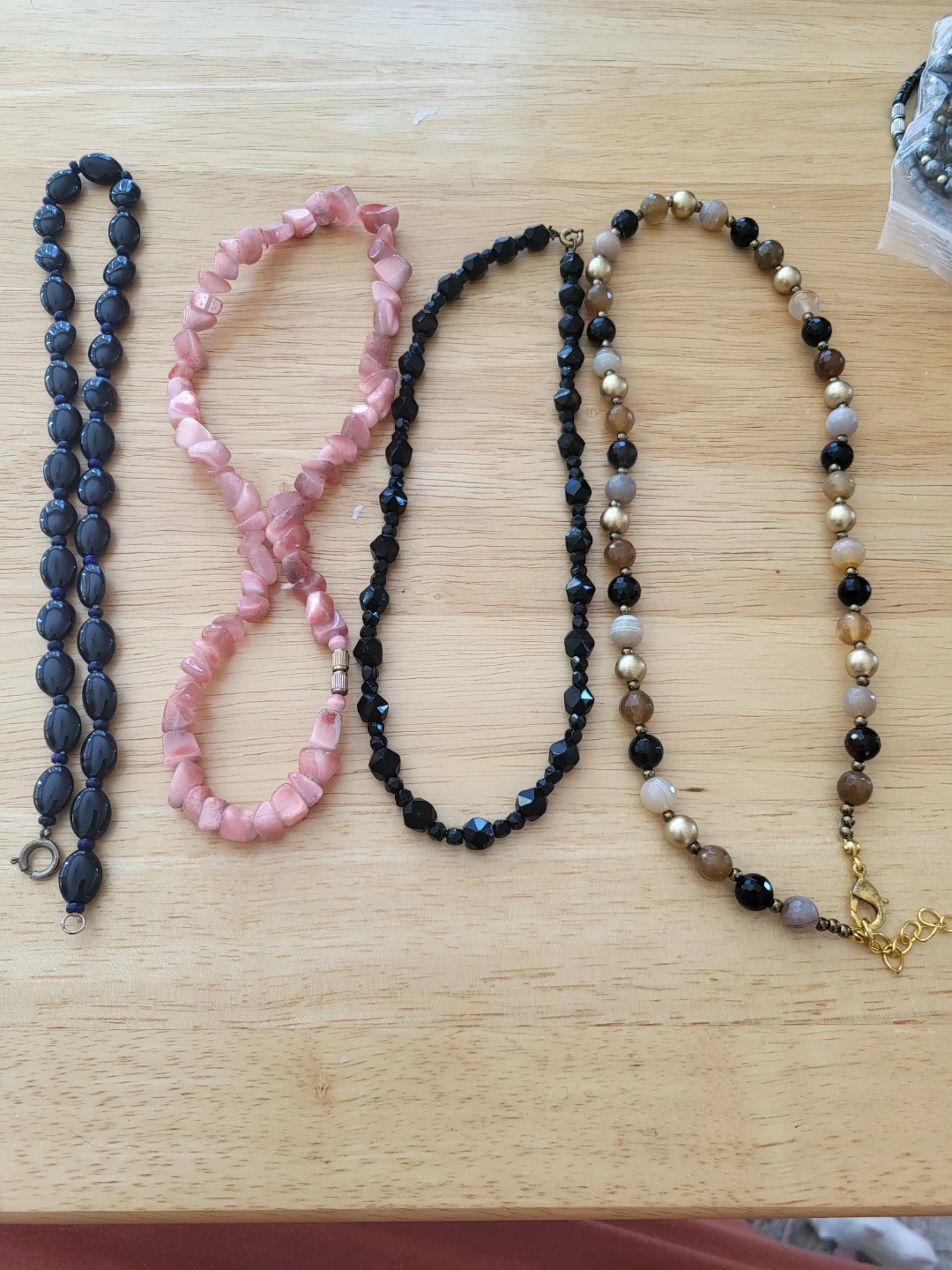 Asst Stone, Glass & Beaded Necklaces