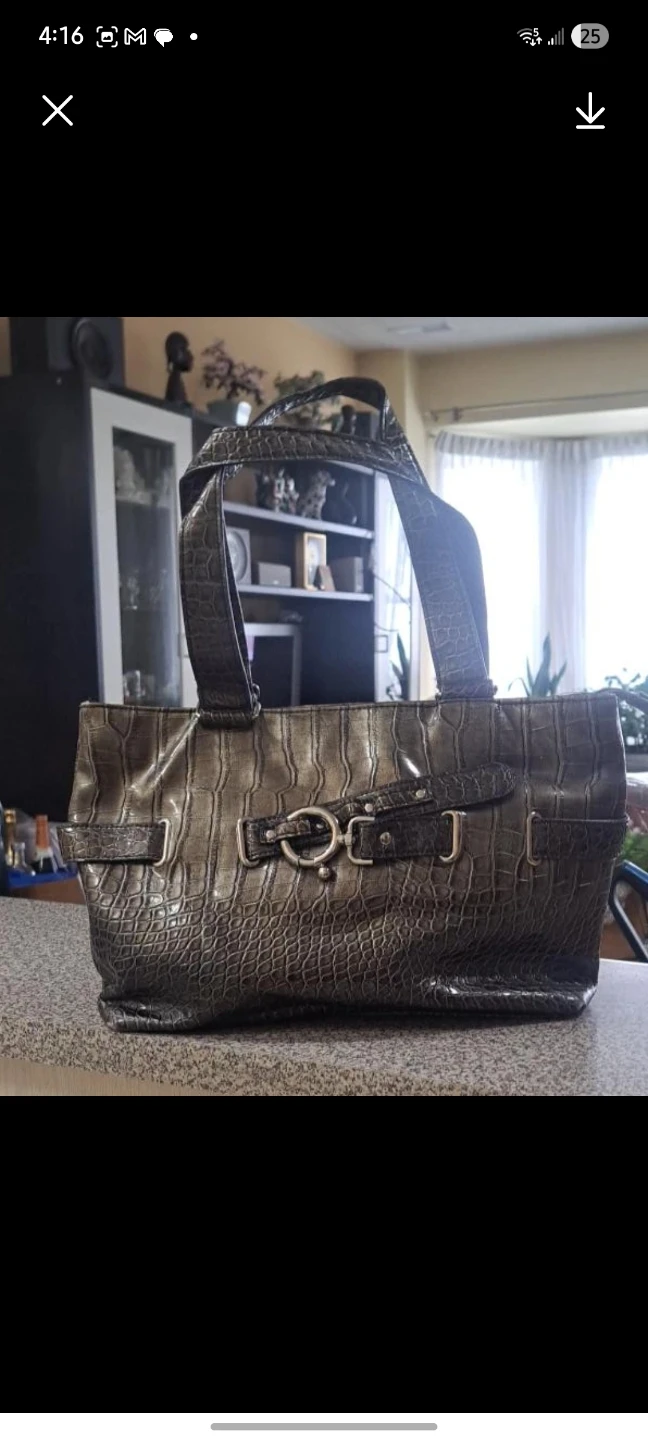 Crocodile Embossed Tote Bag - photo 2