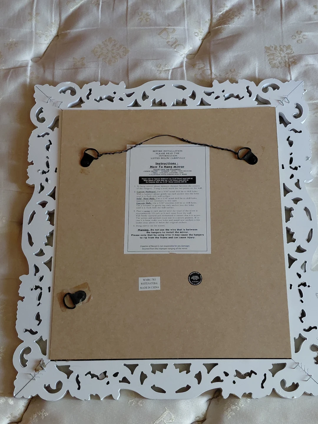 White Decorative Wall Mirror - photo 2