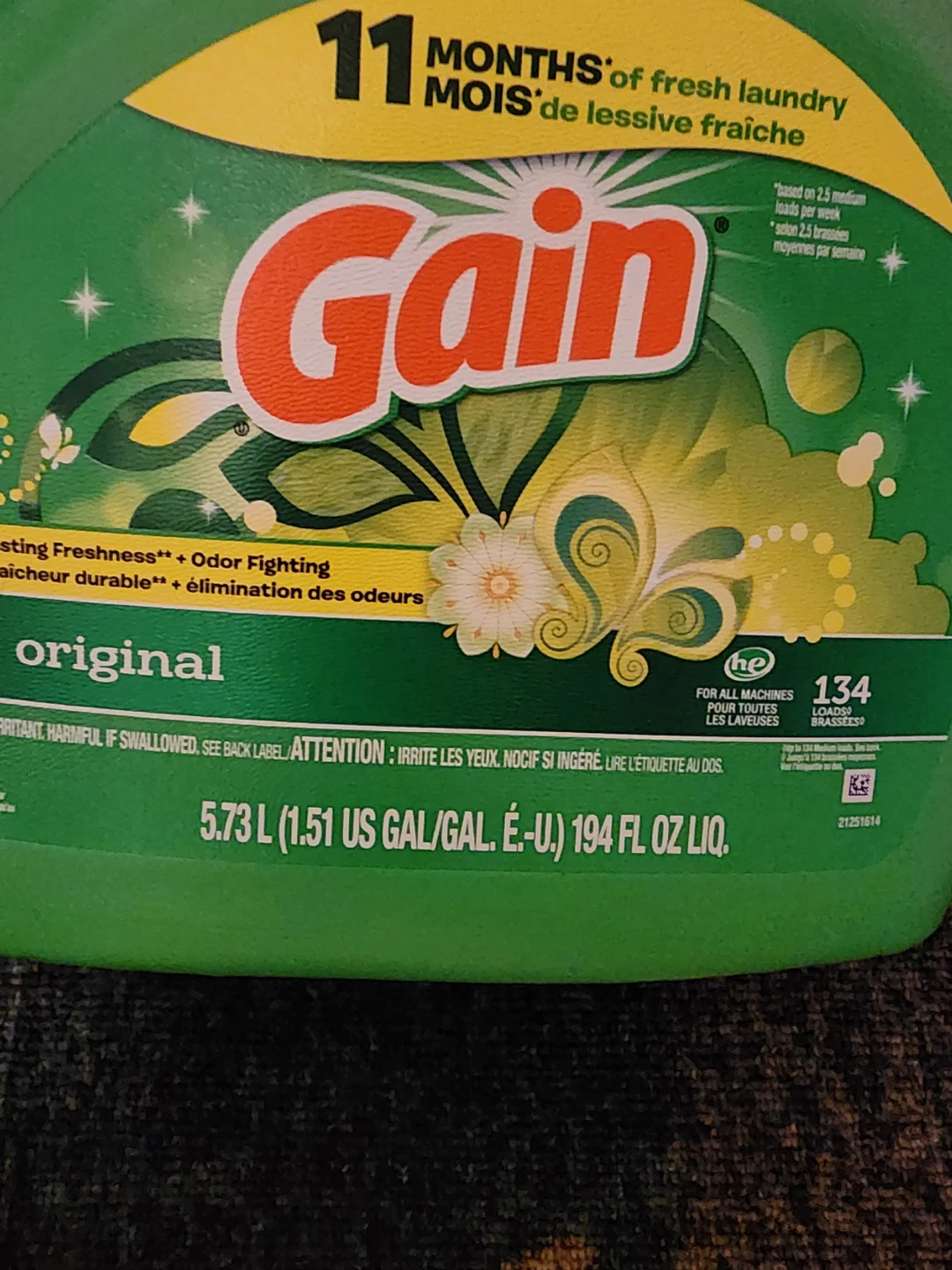 Gain Original Liquid Laundry Detergent - 194 fl oz - photo 2