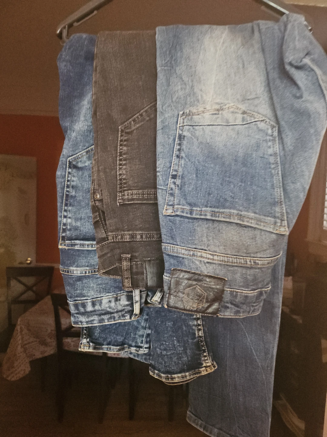 3 Pairs of Jeans - Blue and Black Denim