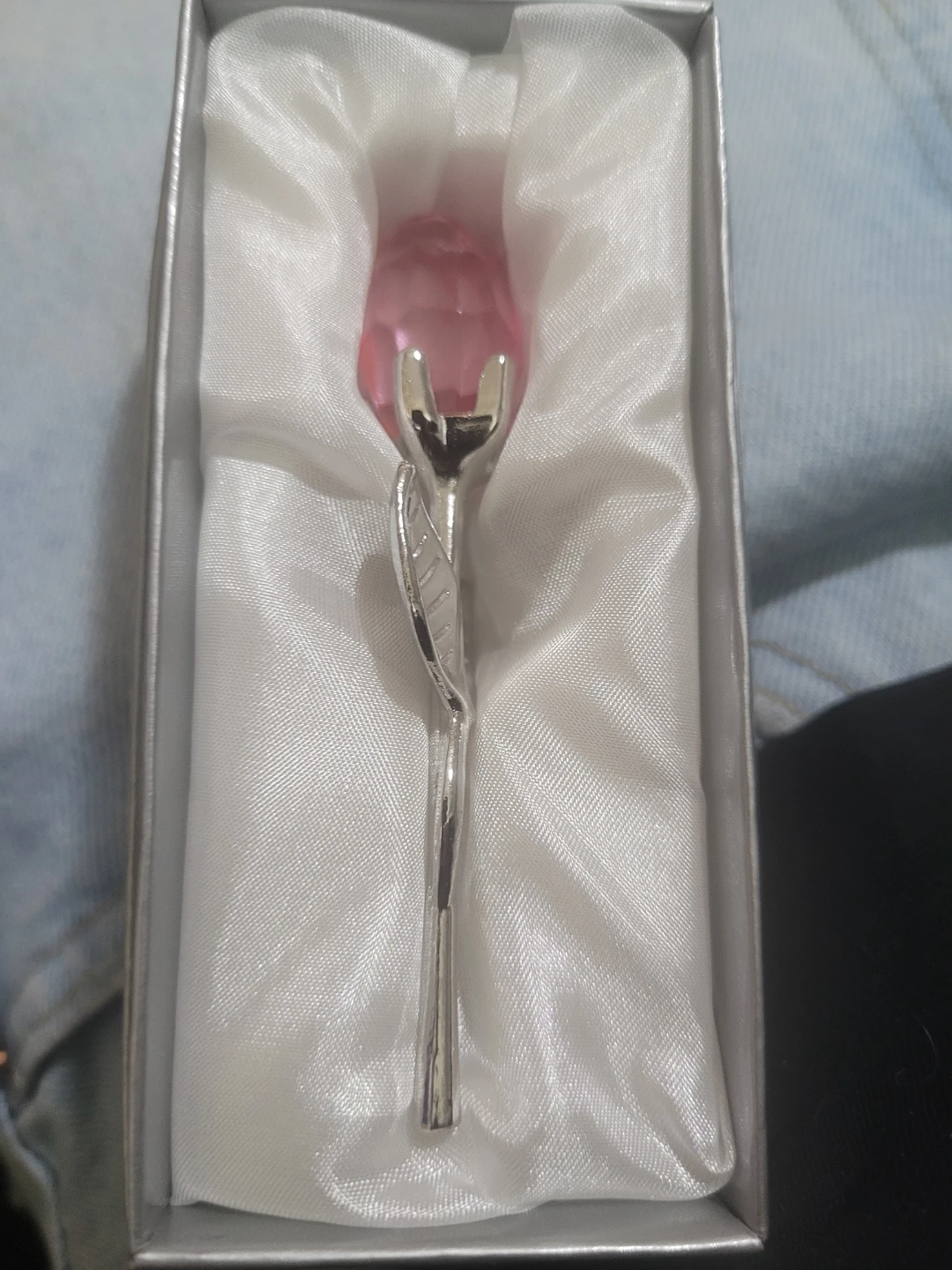 Pink Crystal Rose Decorative Item