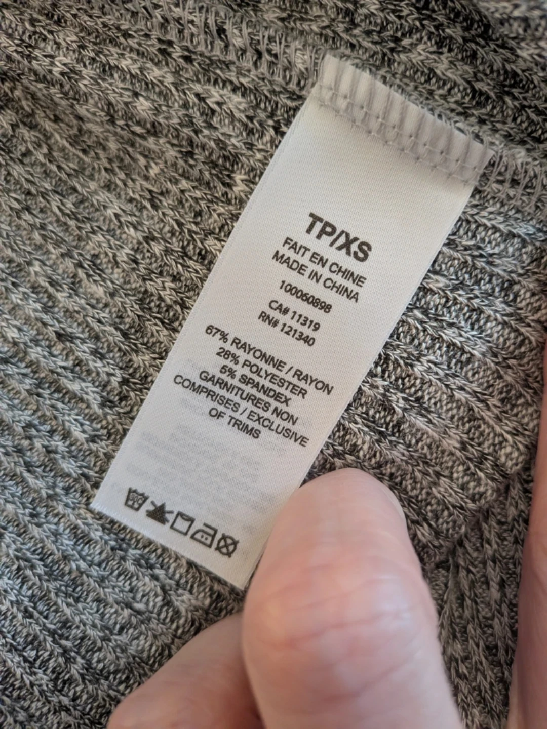 Garage Grey Ribbed Tie-Front Cardigan - photo 4