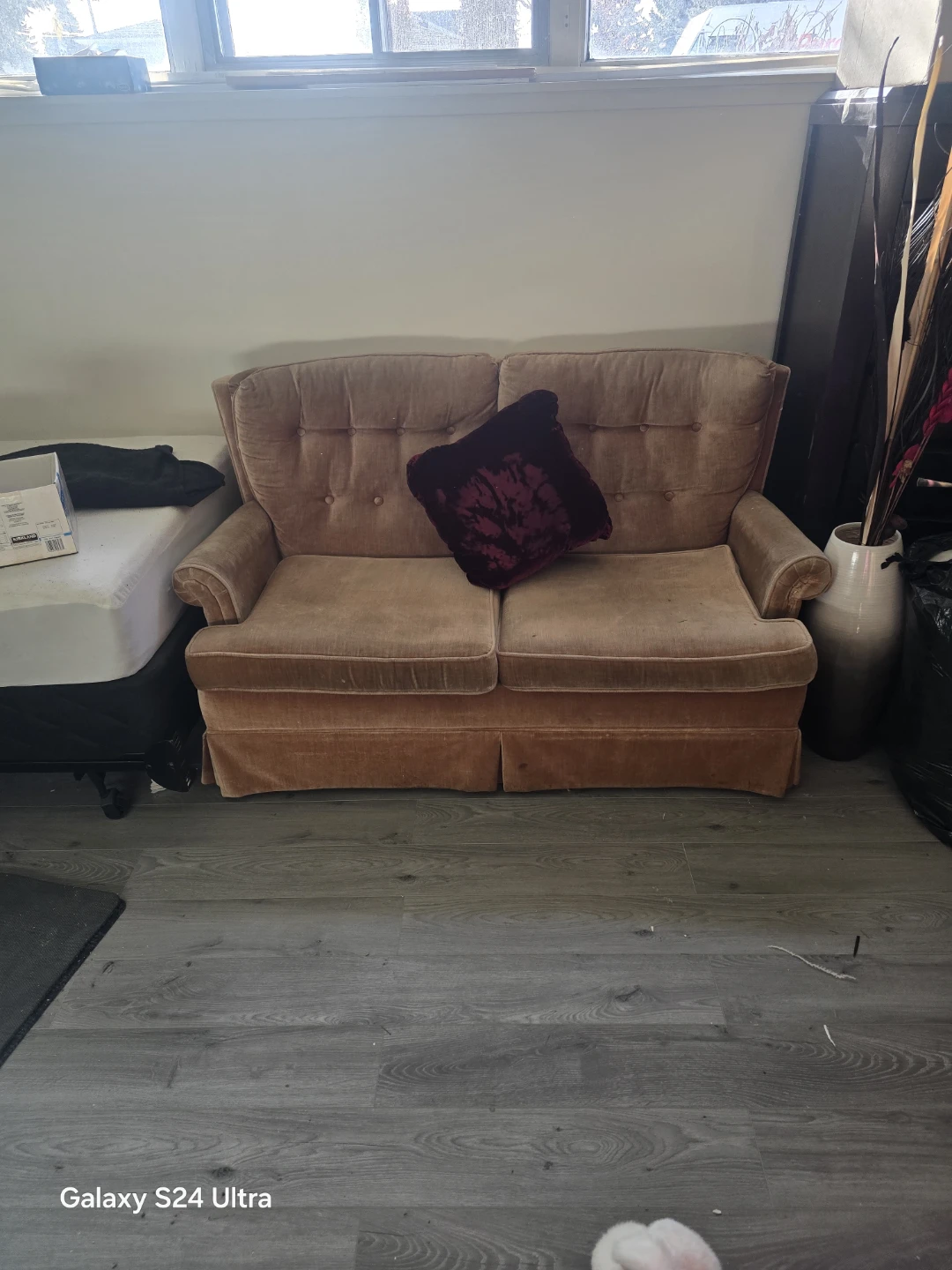 Tan Loveseat Sofa