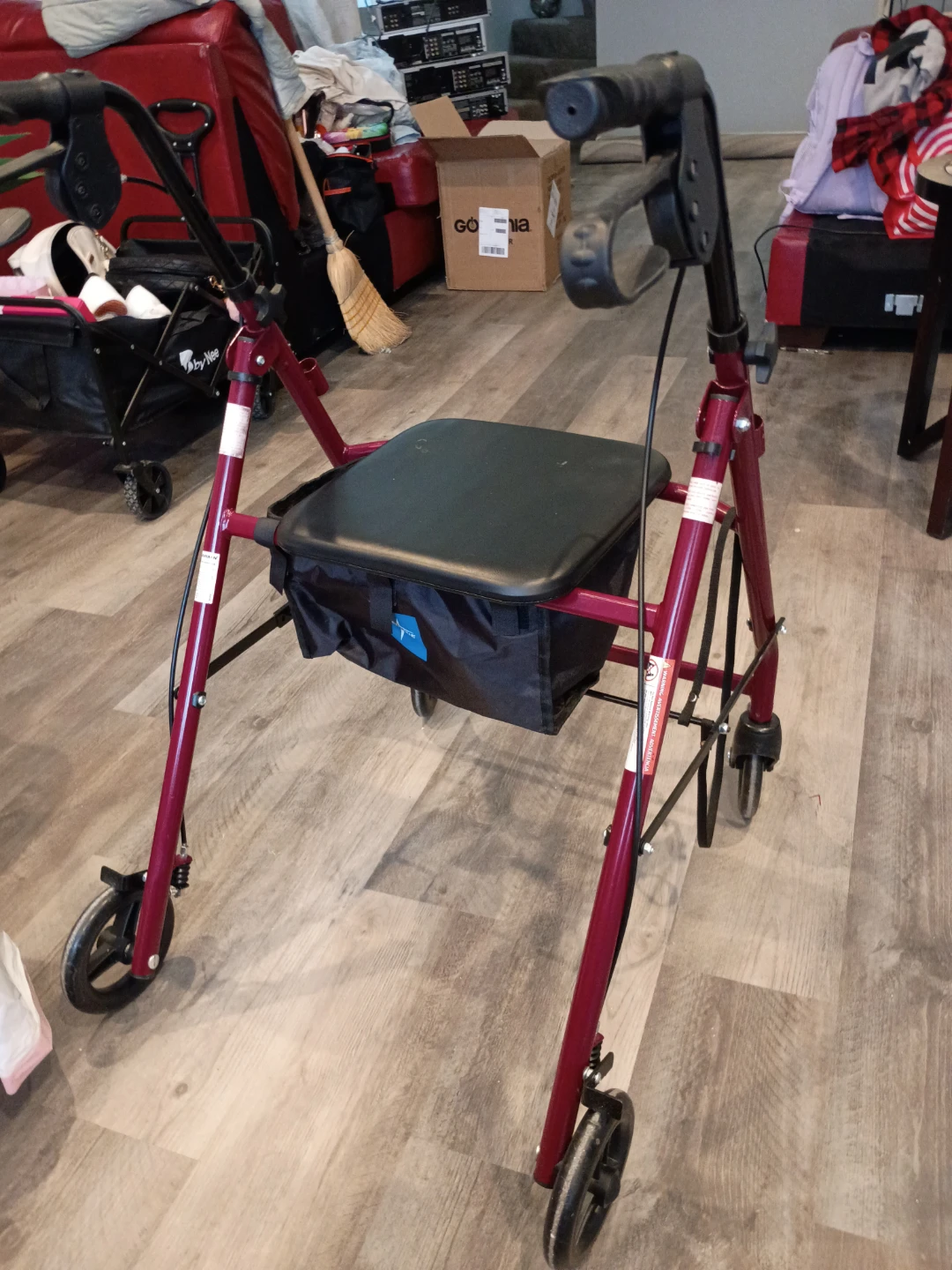 Red Walker with Seat and Bag